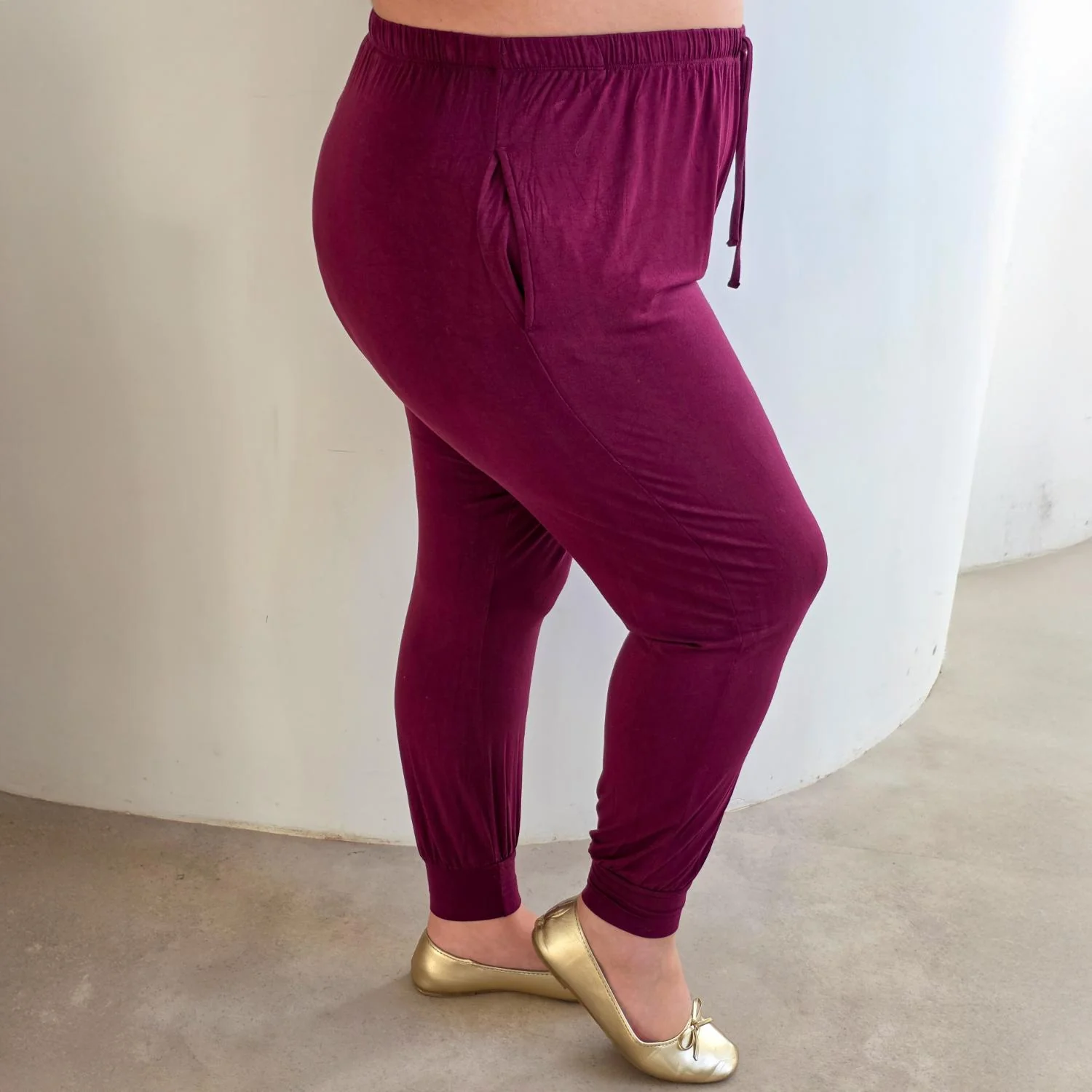 Bamboo Lounge Joggers - Cherry - Image 10