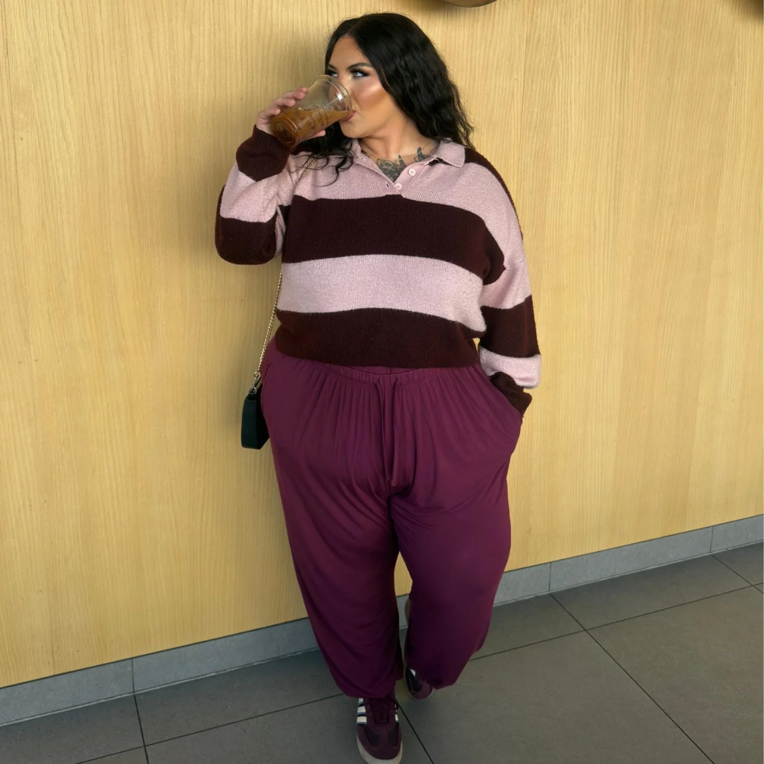 Bamboo Lounge Joggers - Cherry - Image 13