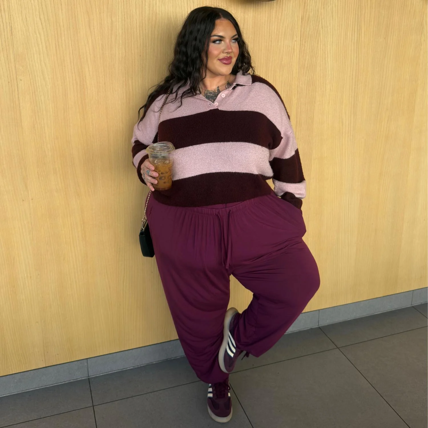 Bamboo Lounge Joggers - Cherry - Image 8