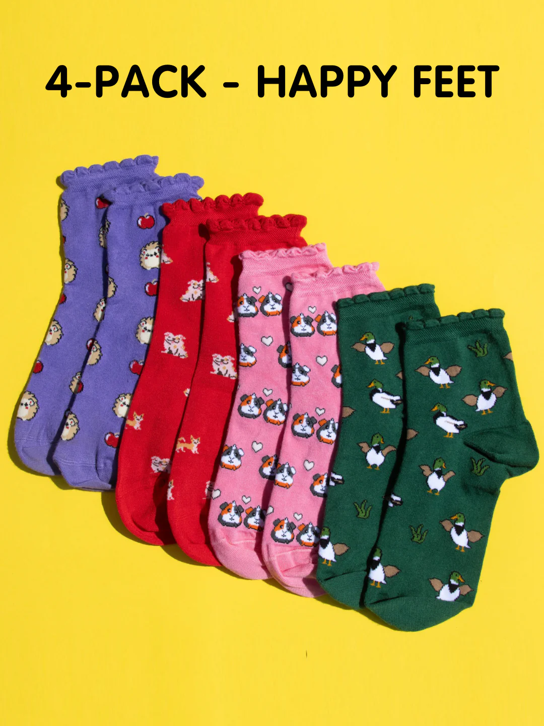 Ultimate Bamboo Ankle Socks - Happy Feet 4 Pairs Bundle - Image 11