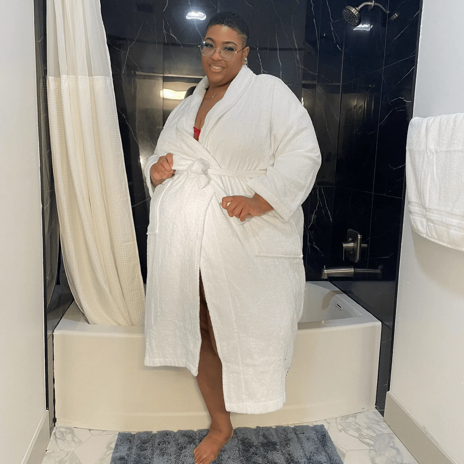 Floof Bath Robe - White - Image 18