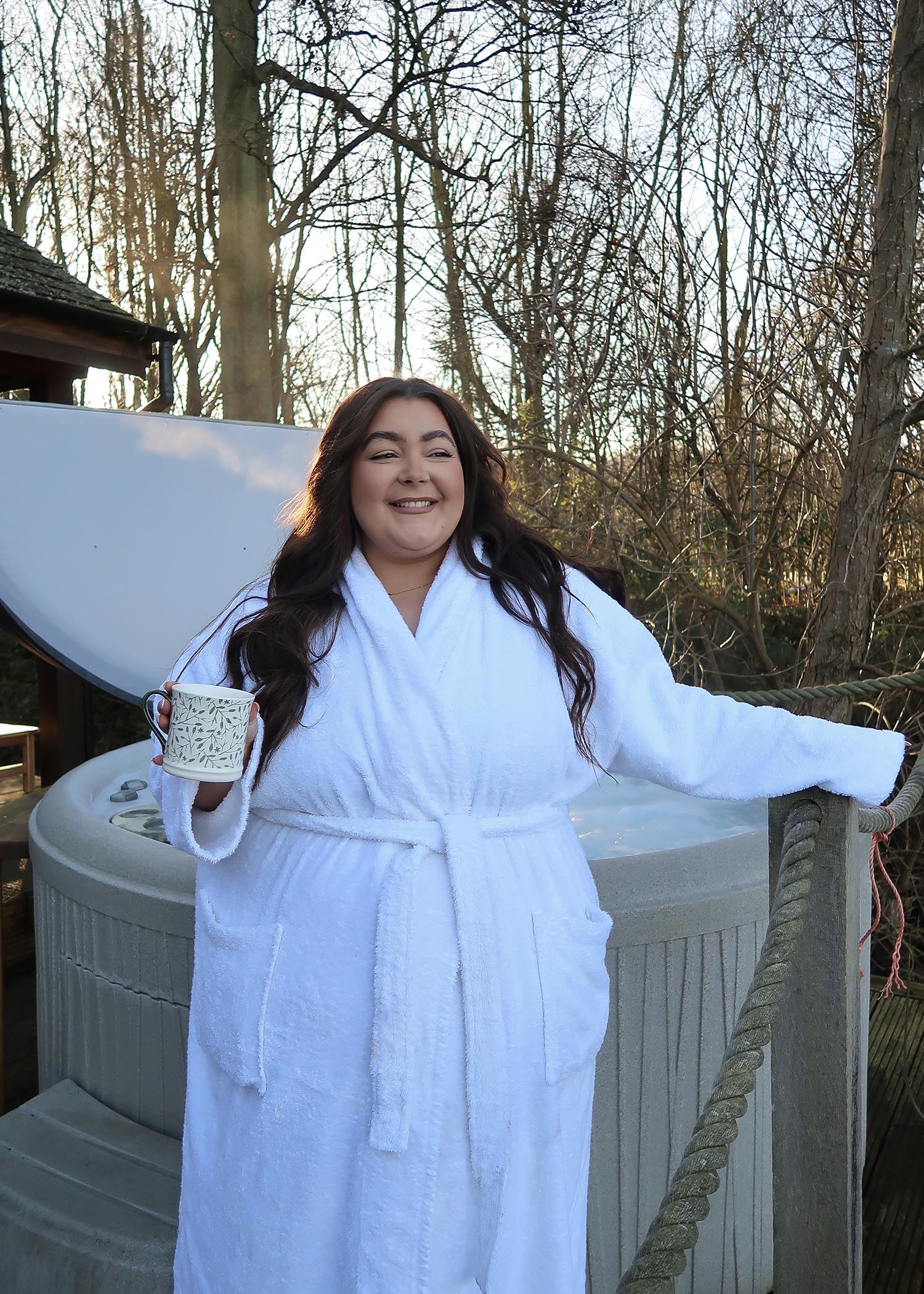 Floof Bath Robe - White - Image 5