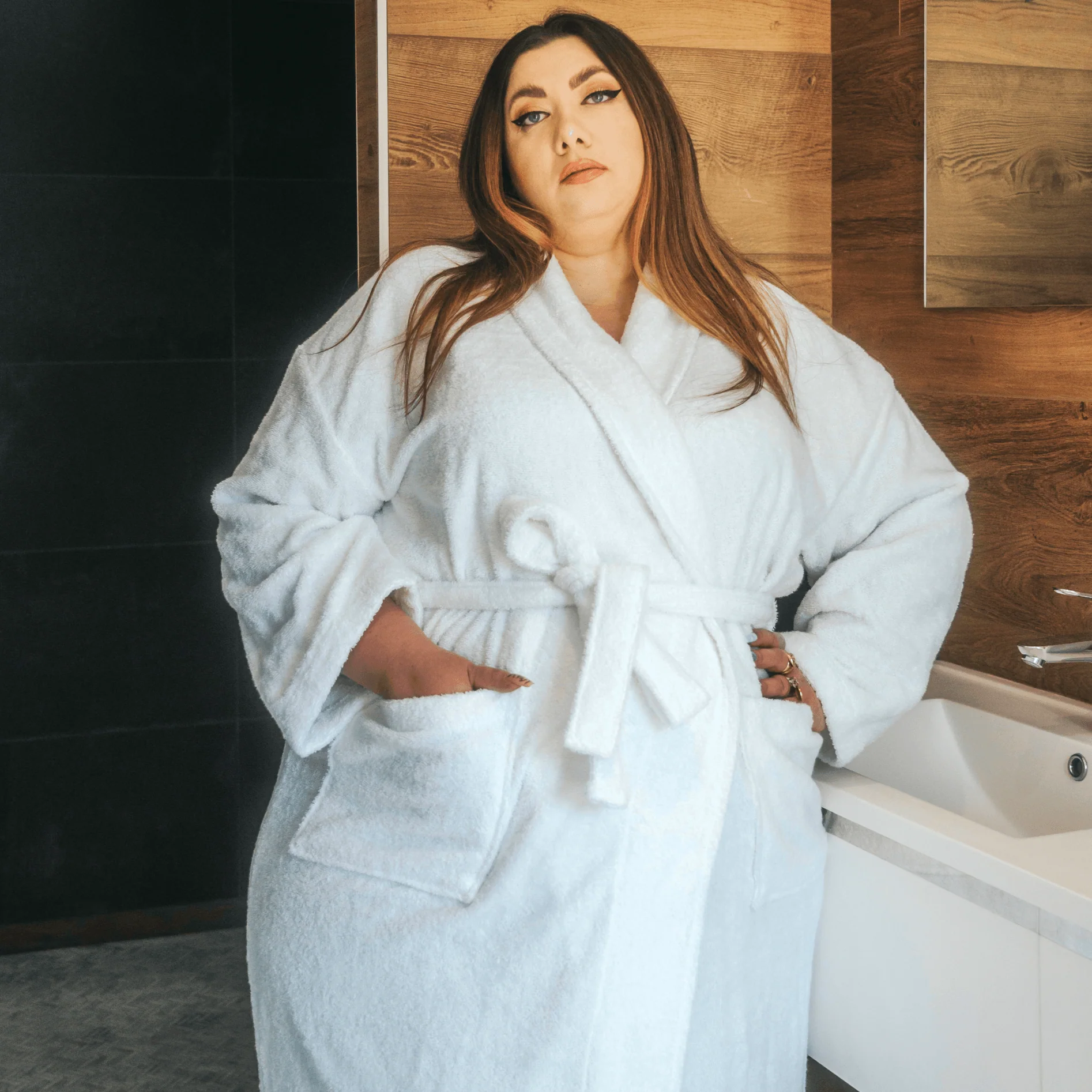Floof Bath Robe - White - Image 8