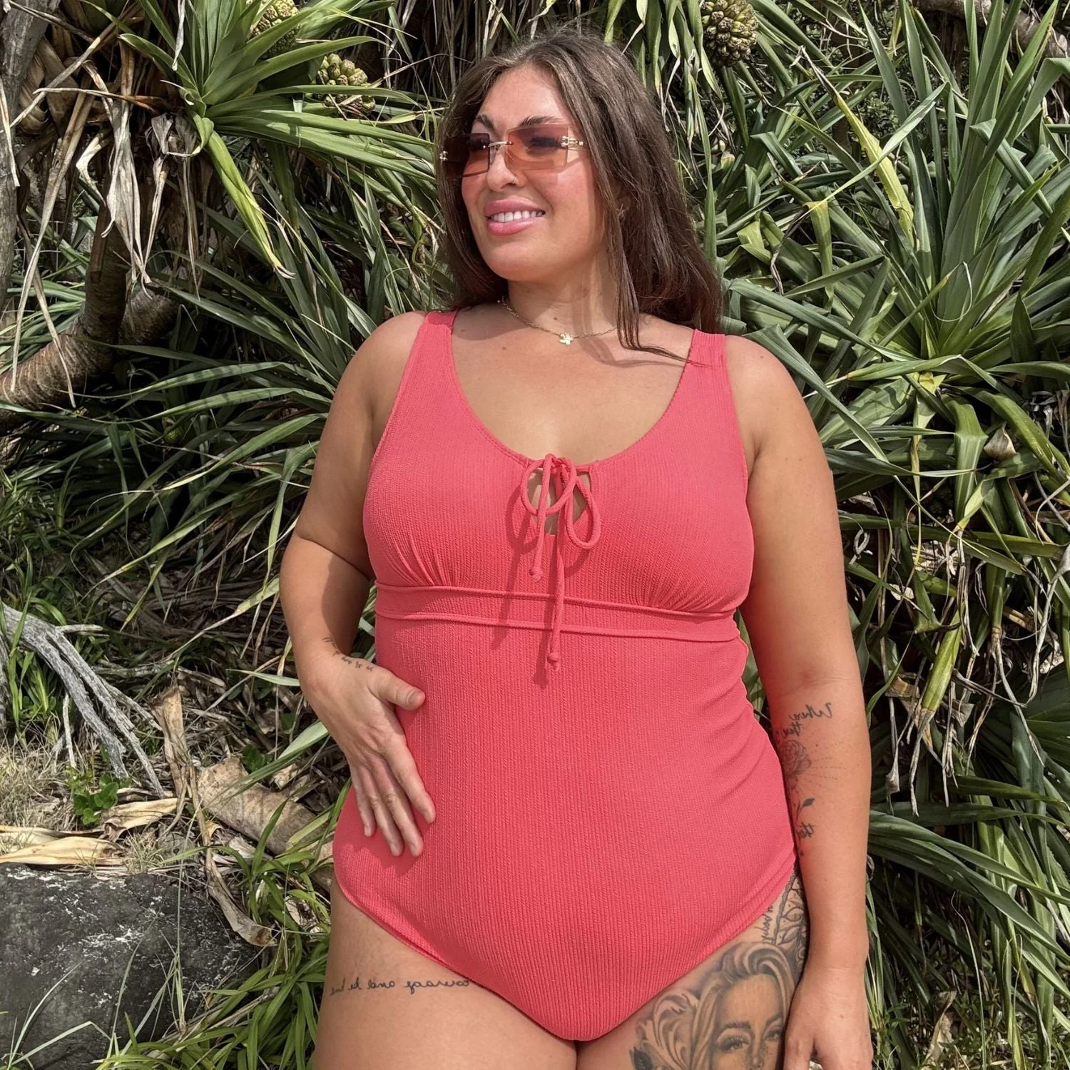 I'll Be Right Here Swimsuit - Coral - Image 15