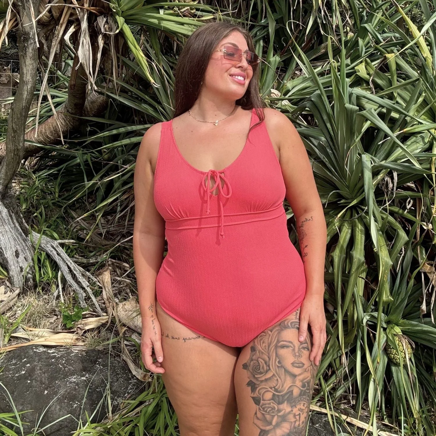 I'll Be Right Here Swimsuit - Coral - Image 17