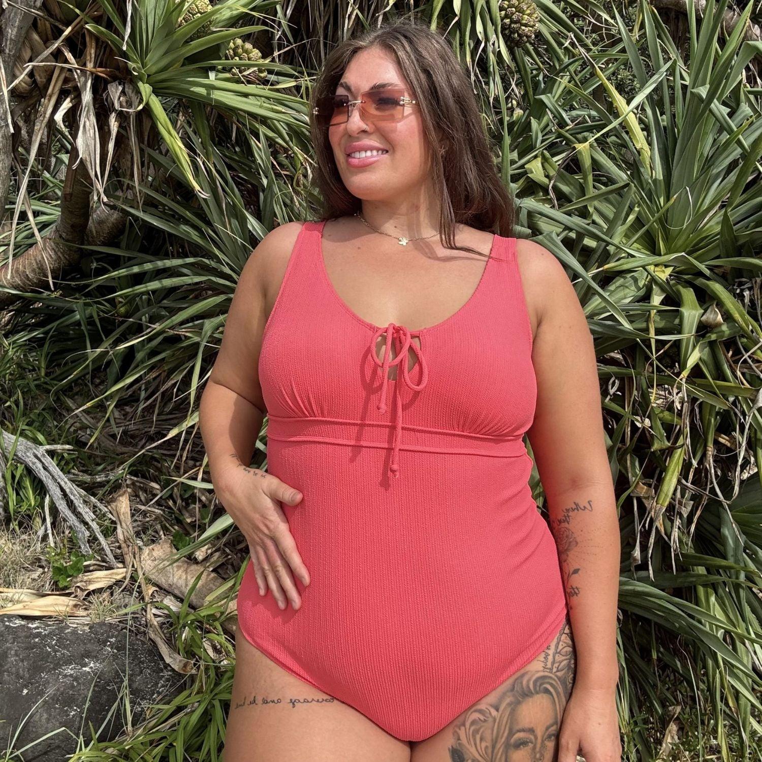 I'll Be Right Here Swimsuit - Coral - Image 3