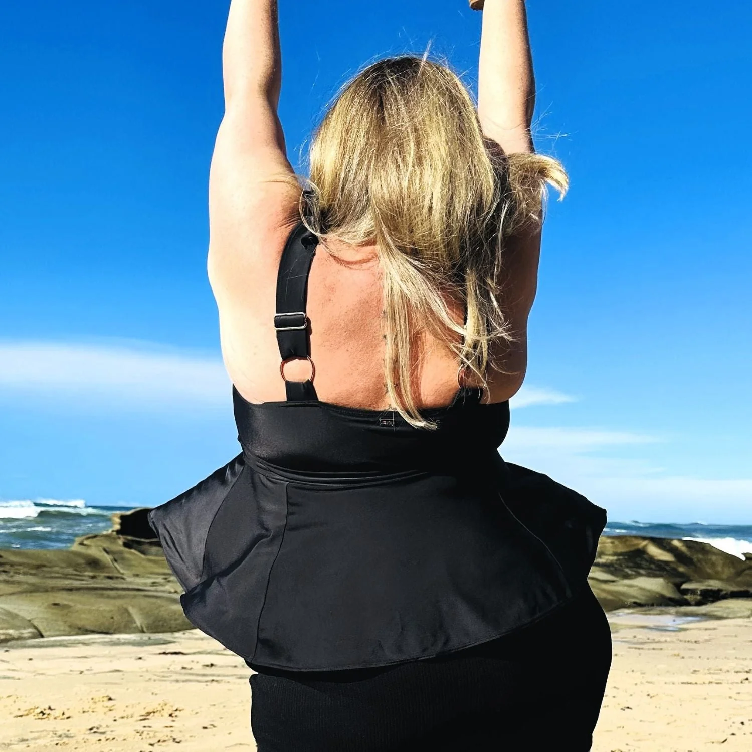 Beam Me Up Tankini Top - Black - Image 15