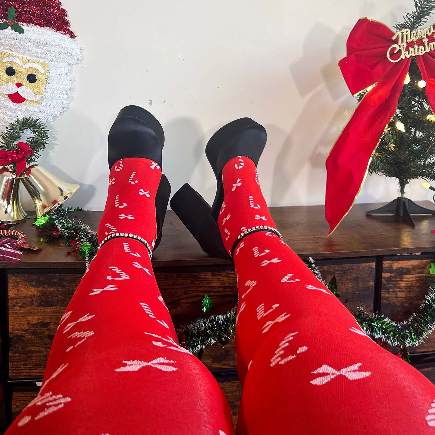 80 Denier Opaque Tights - Bow To Me - Image 10