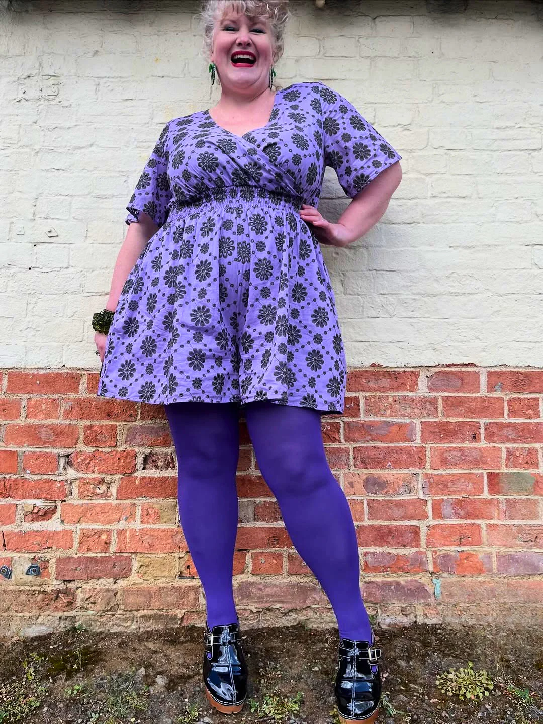 Broderie Anglaise Playsuit - Cassis de Violet - Image 4