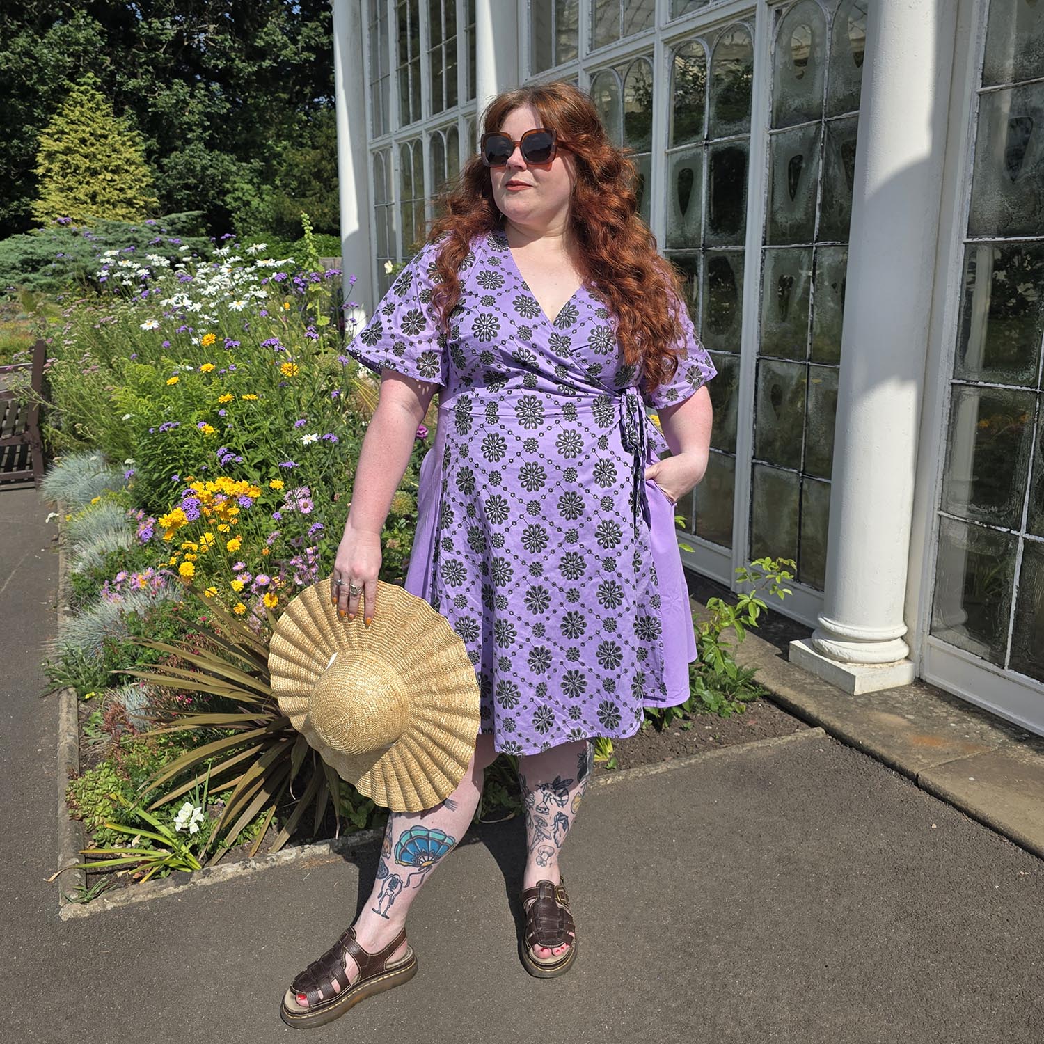 Broderie Anglaise Wrap Dress - Cassis de Violet - Image 9