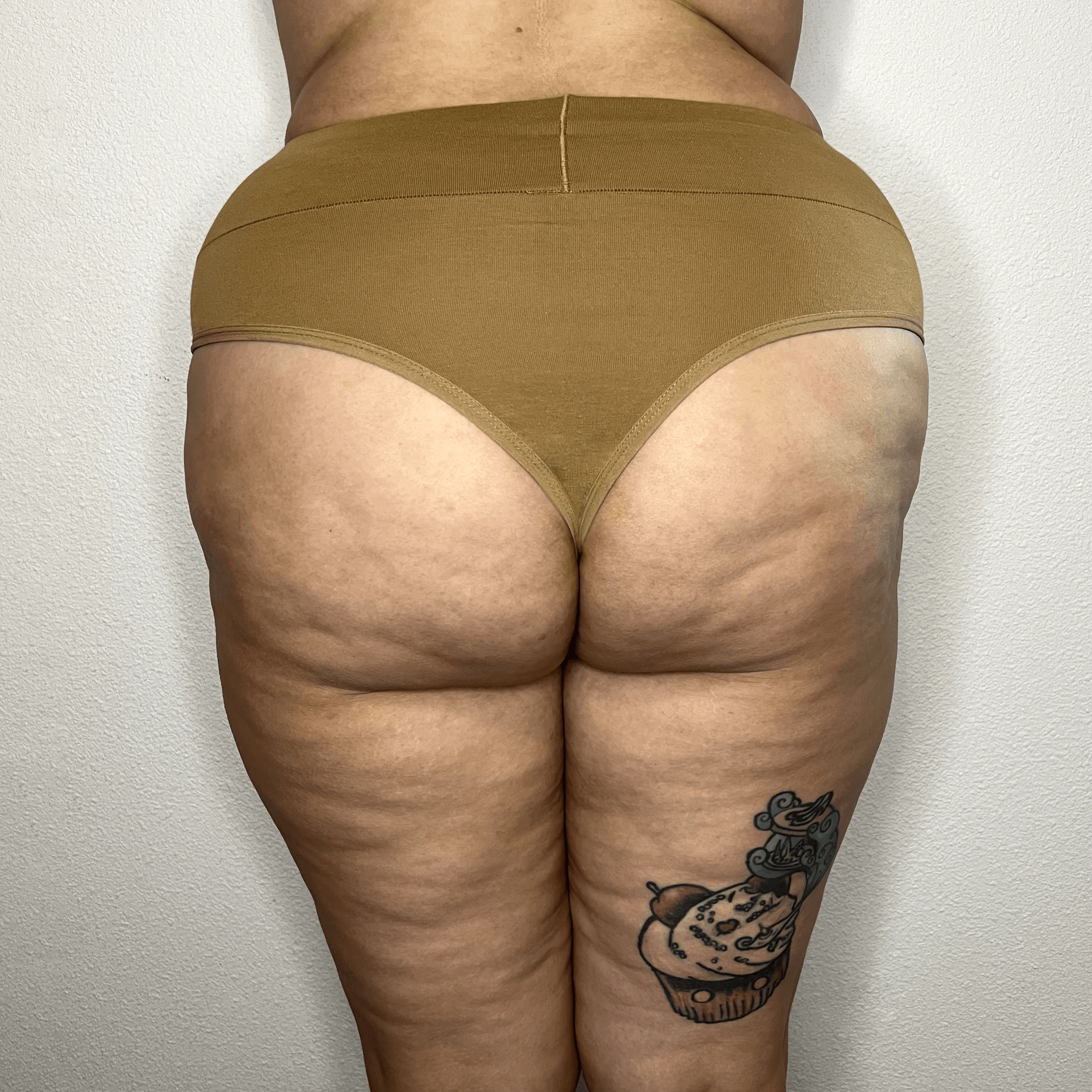 Organic Cotton Cheeky High Leg Knickers - Caramel - Image 7