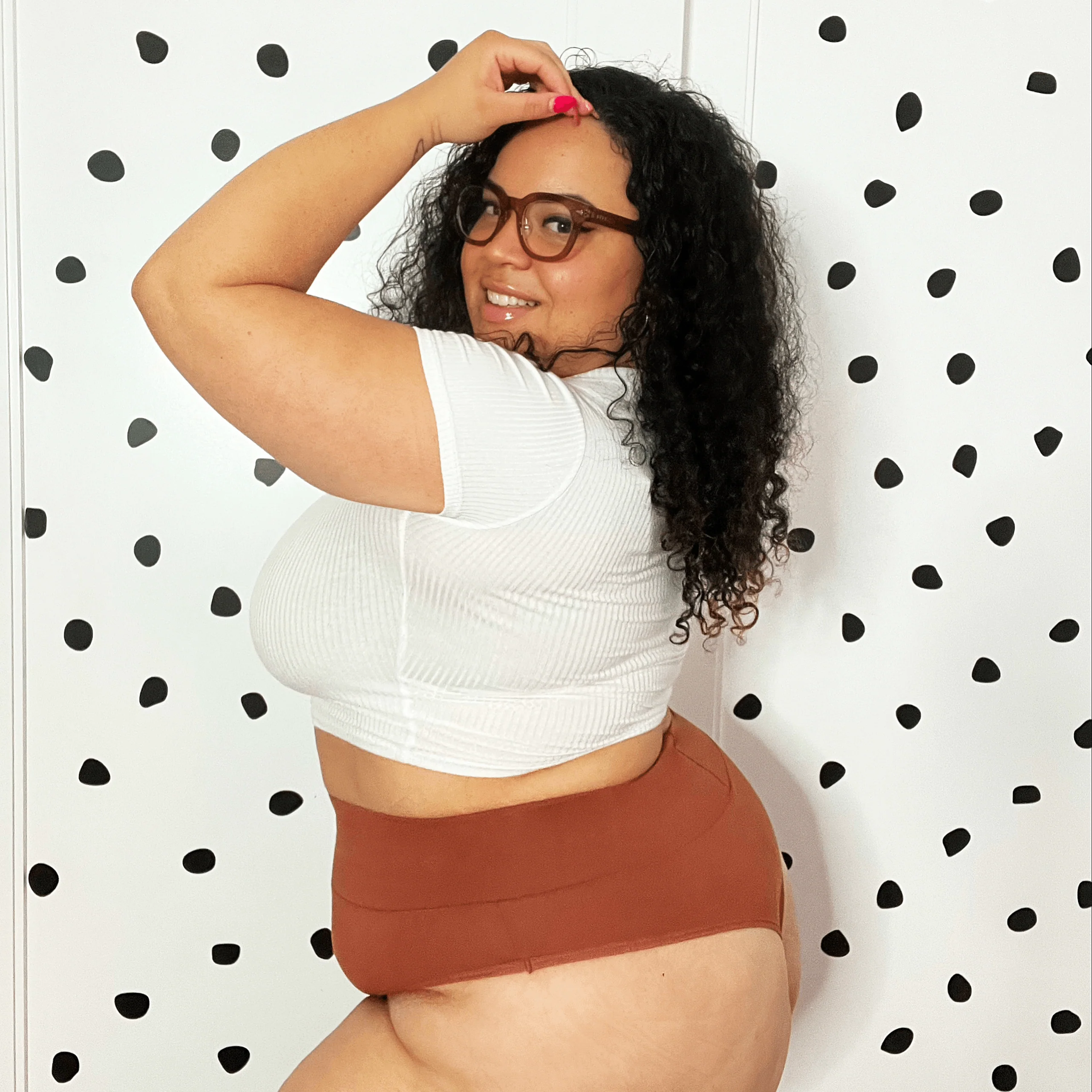 Organic Cotton Cheeky High Leg Knickers - Root Beer - Image 6