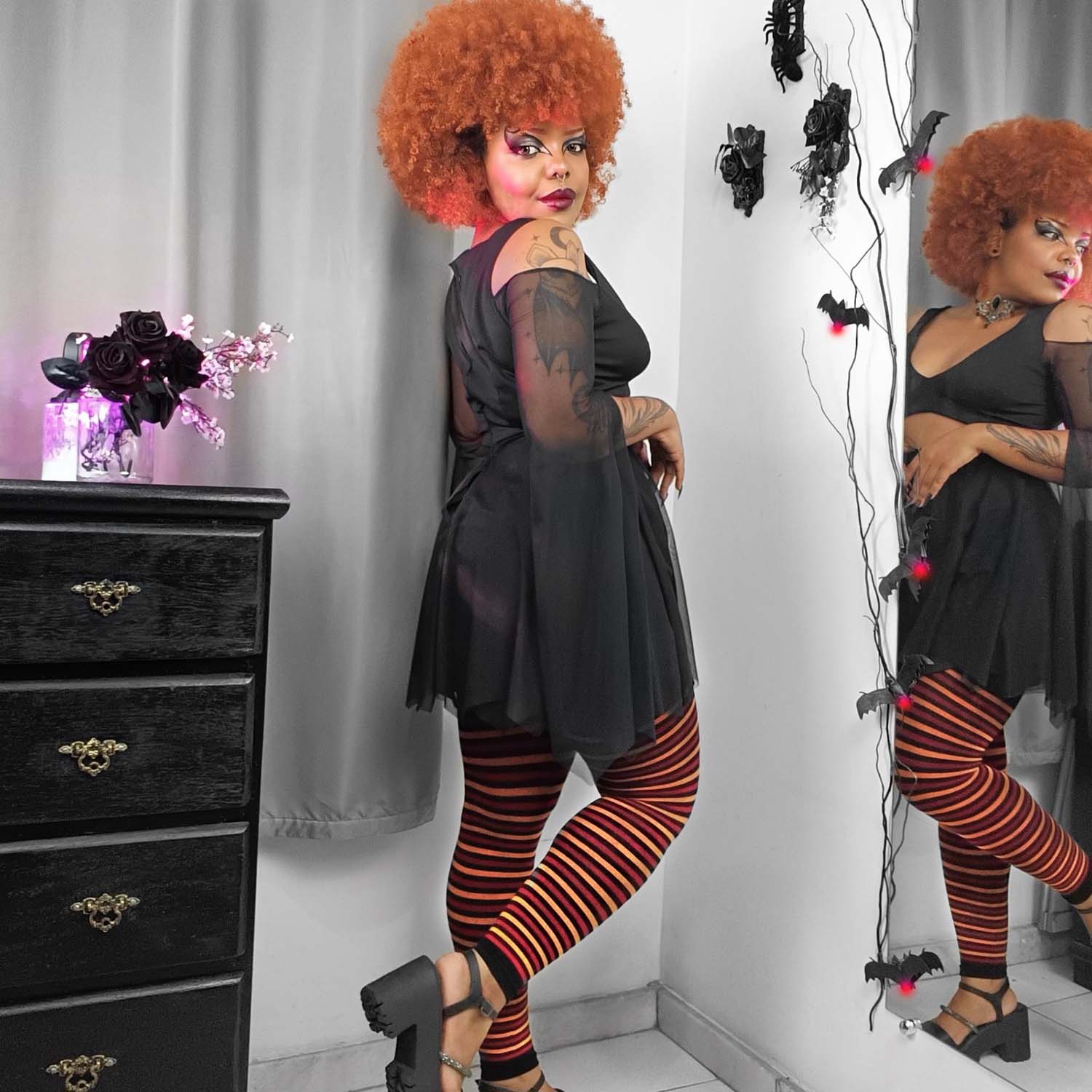 Cinnabar Footless Tights - Arctinae - Image 5