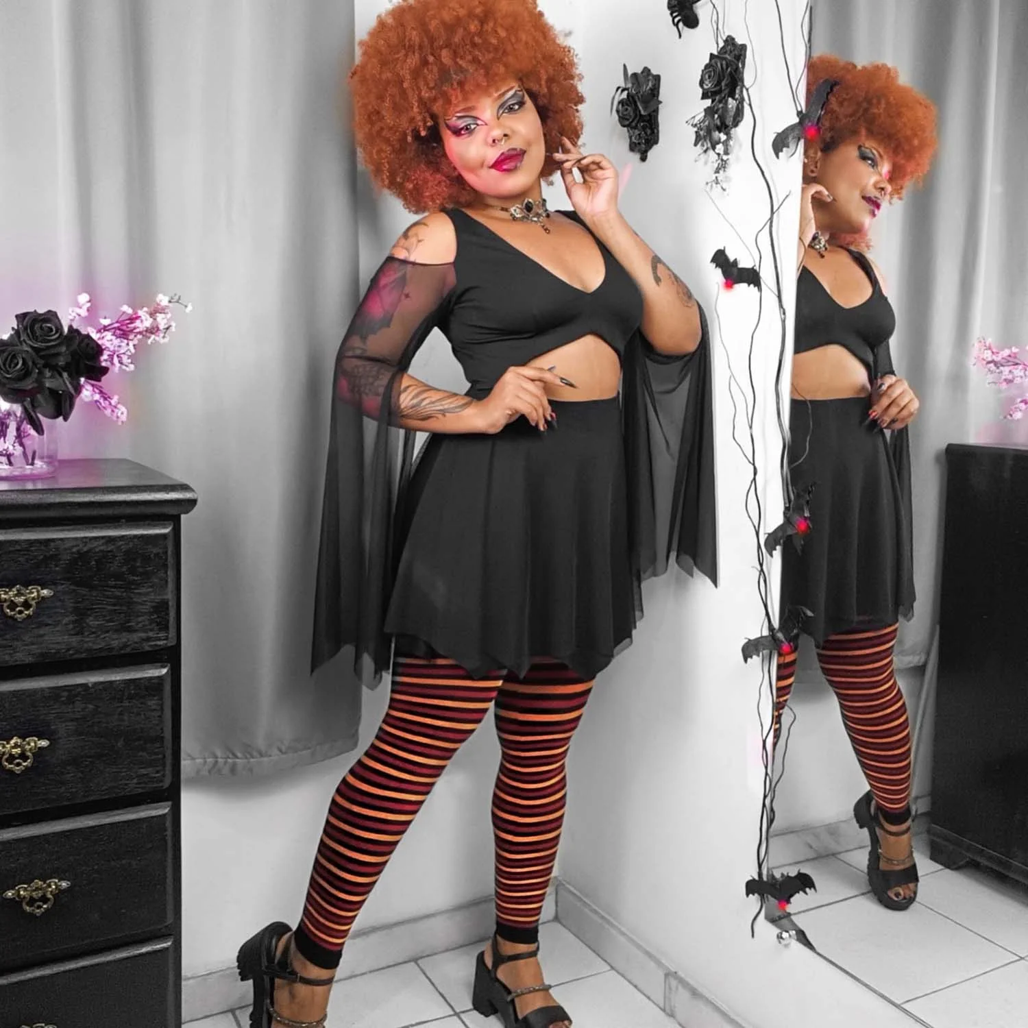 Cinnabar Footless Tights - Arctinae - Image 7