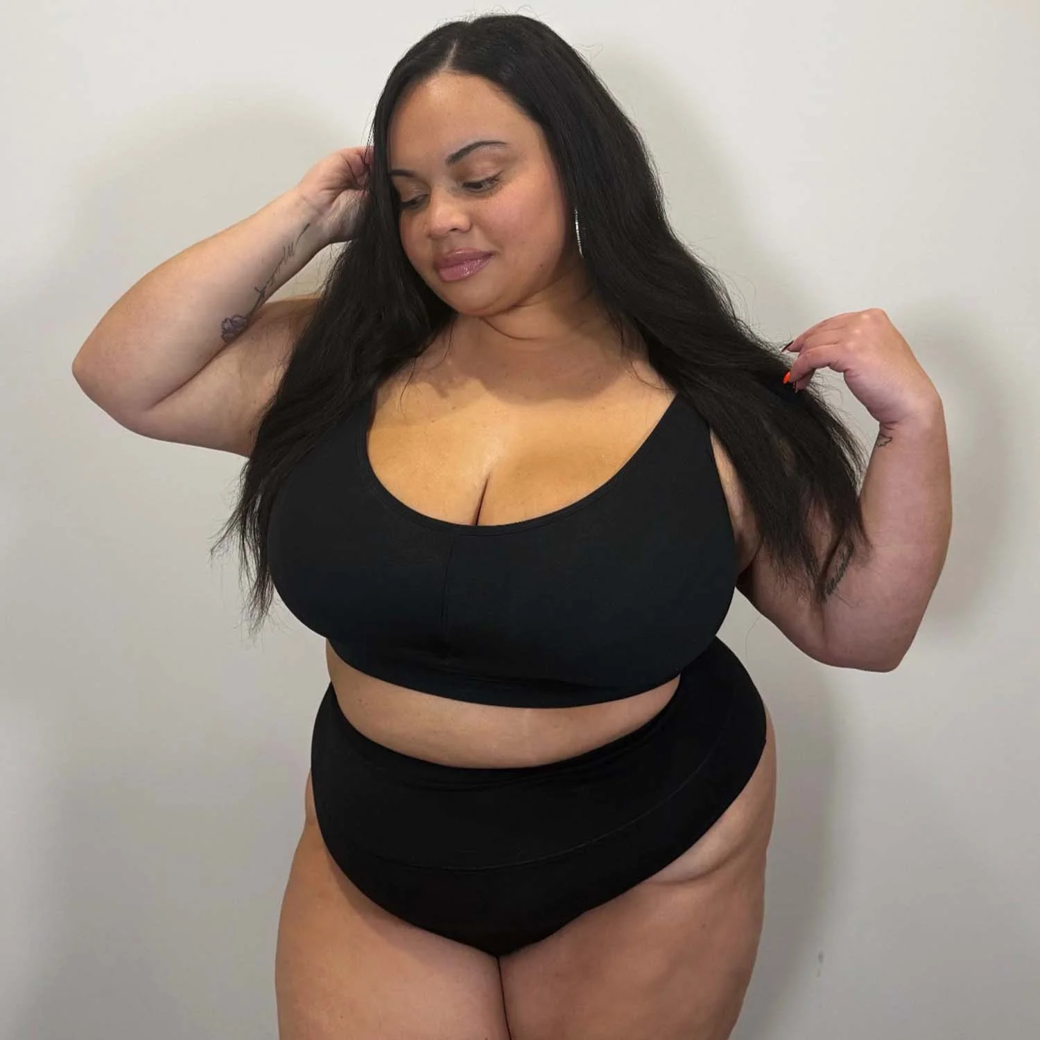 Organic Cotton Bra - Black - Image 12