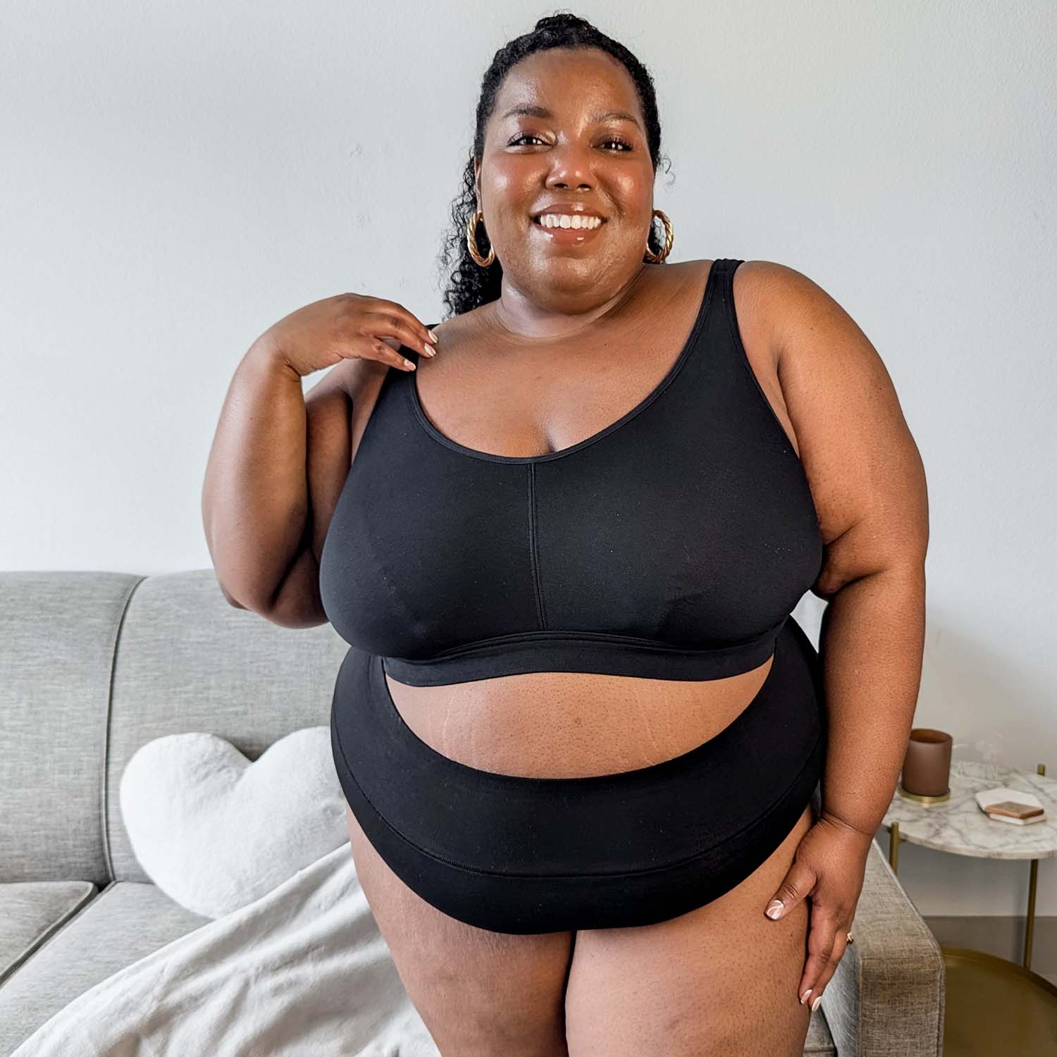 Organic Cotton Bra - Black - Image 13