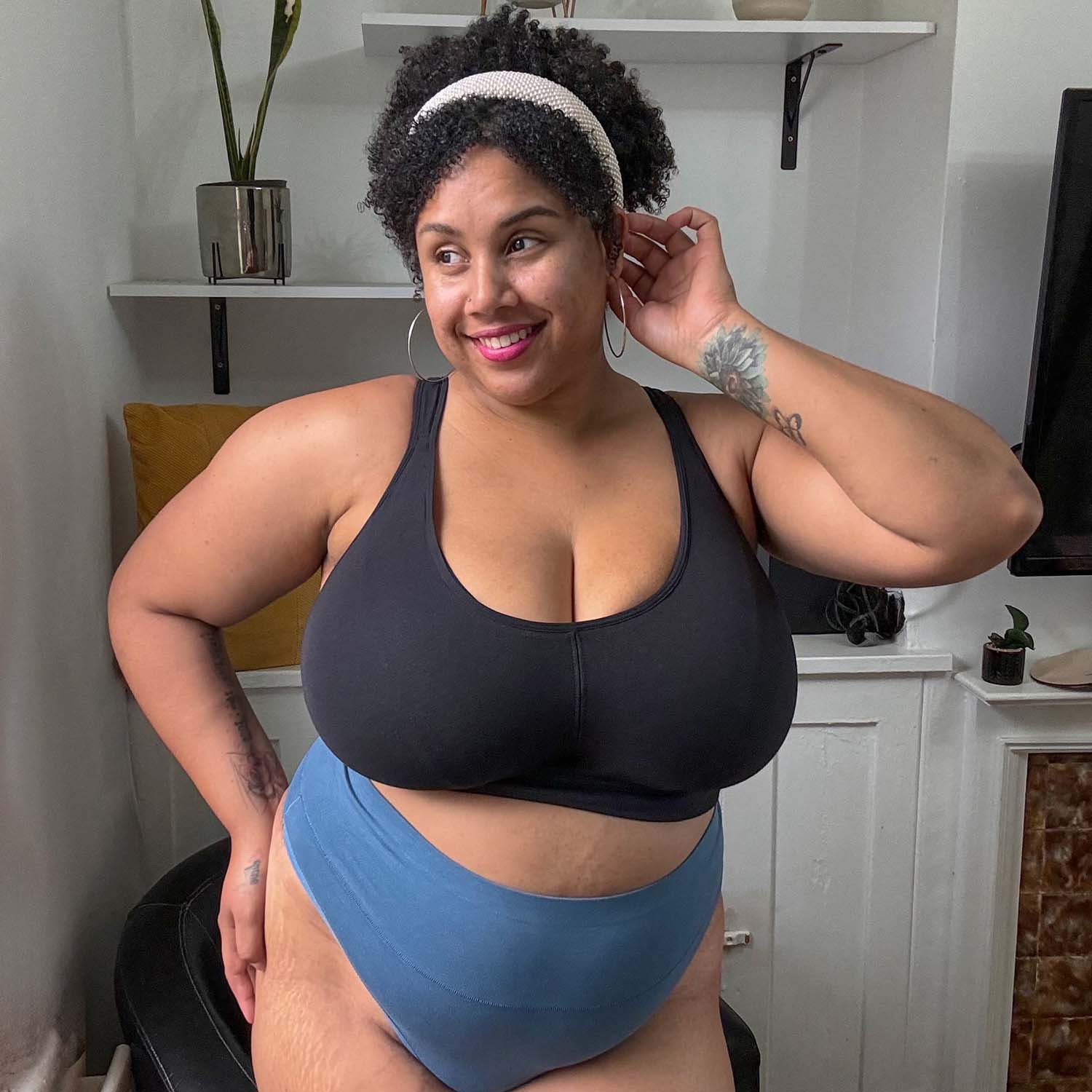 Organic Cotton Bra - Black - Image 23