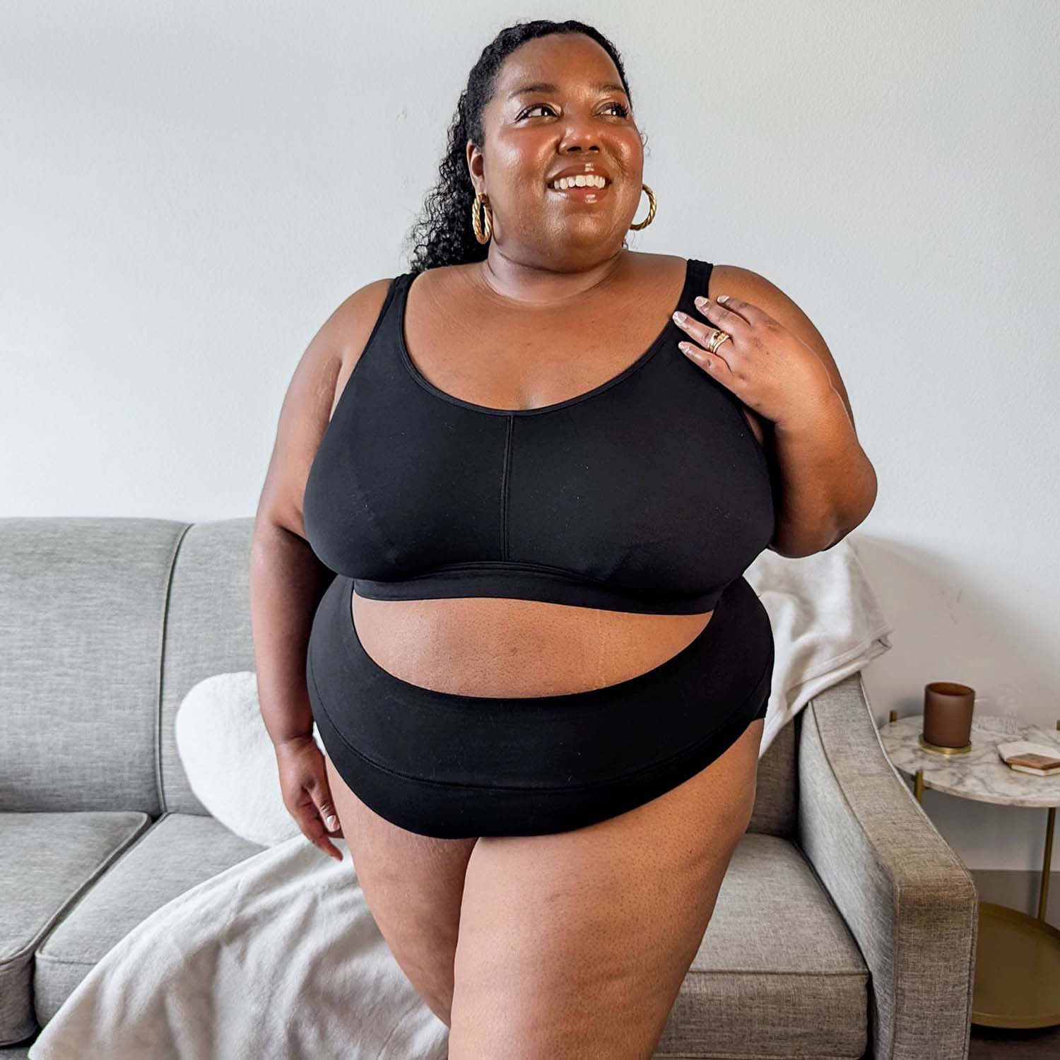 Organic Cotton Bra - Black - Image 27