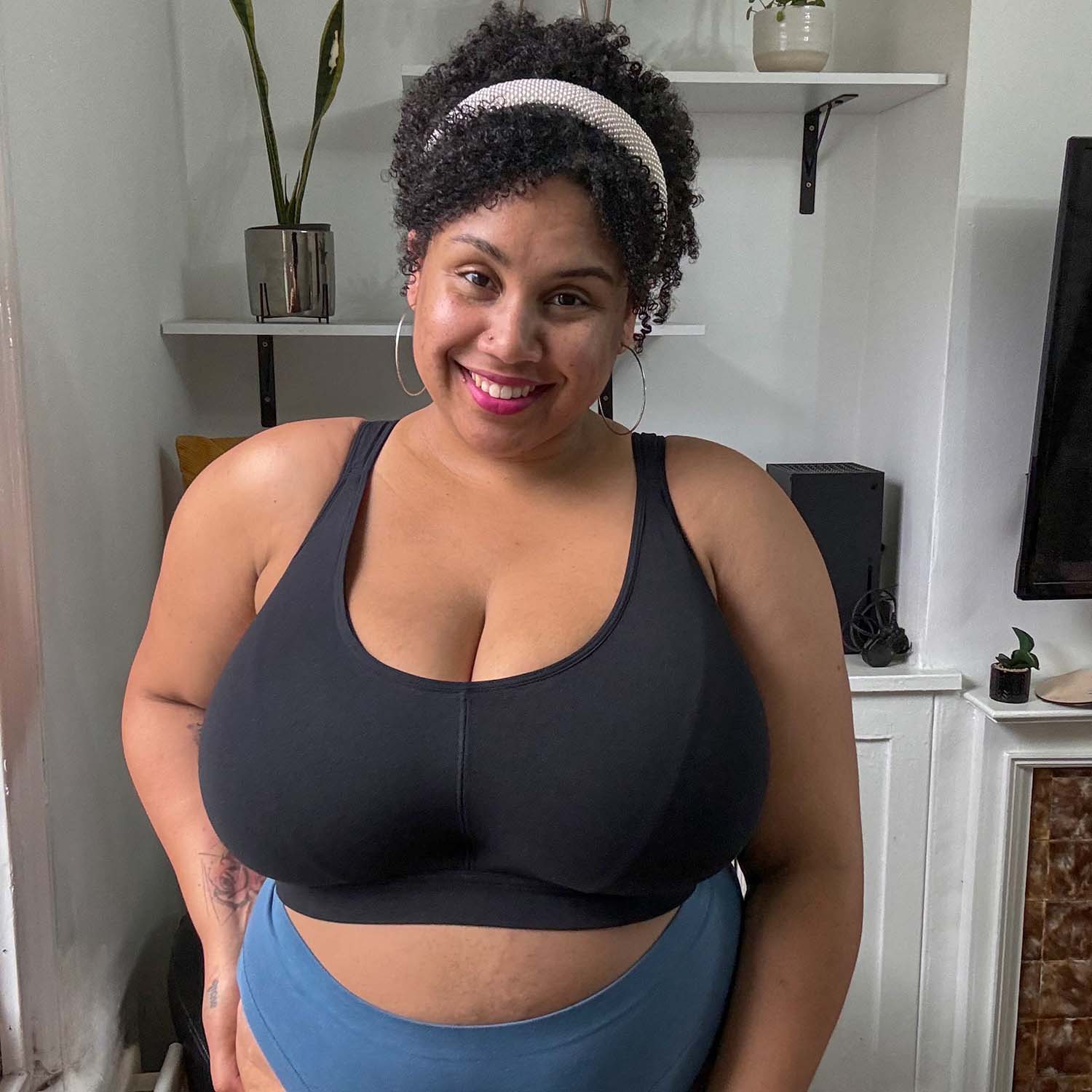 Organic Cotton Bra - Black - Image 29