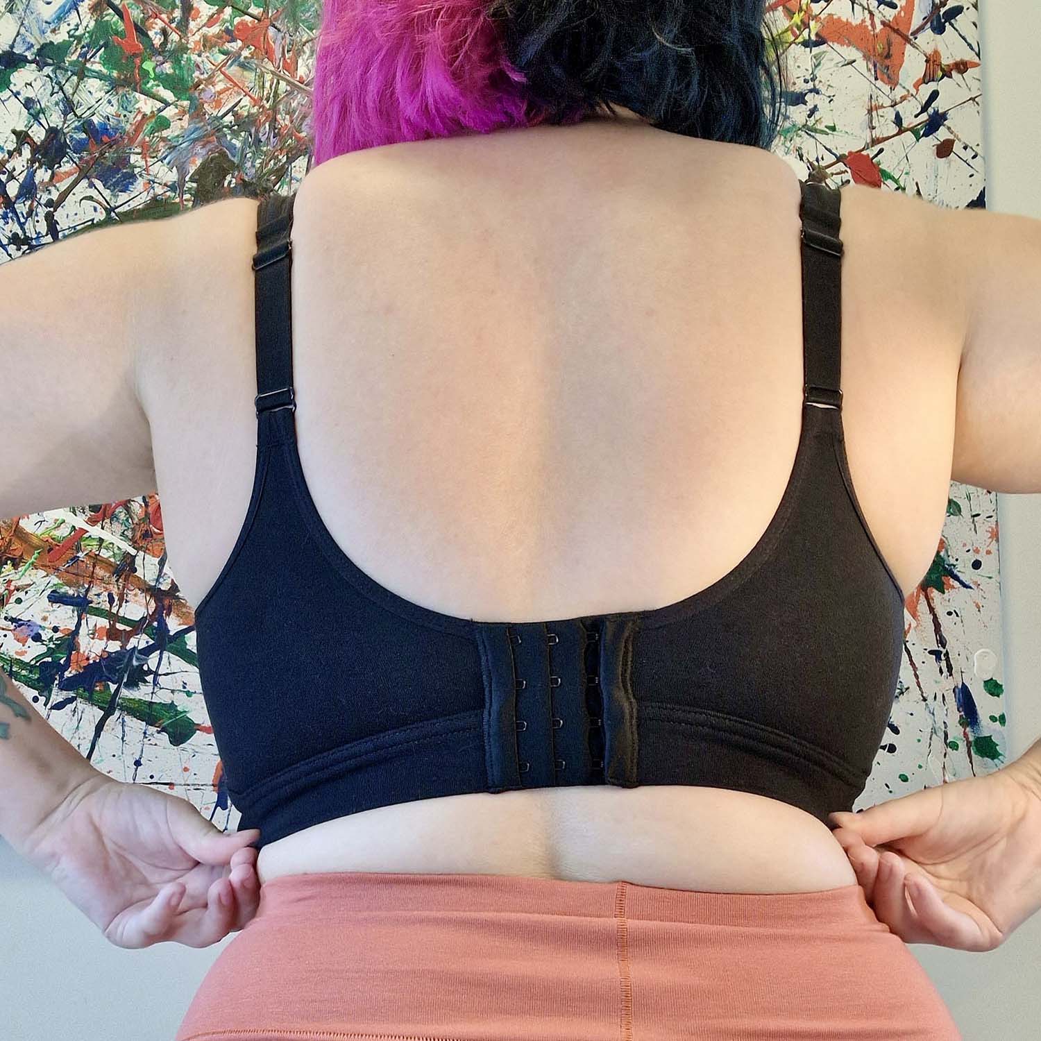 Organic Cotton Bra - Black - Image 4