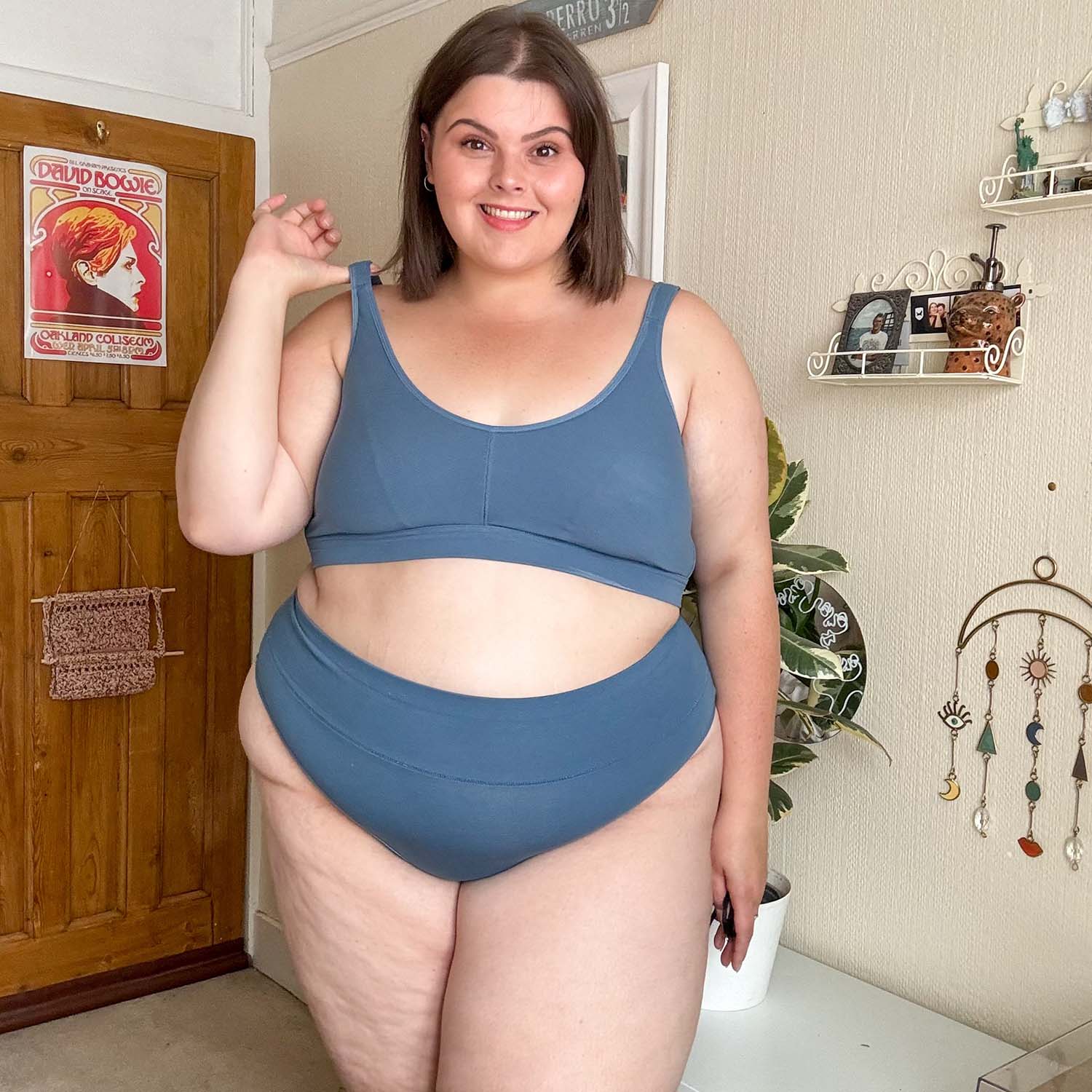Organic Cotton Bra - Denim - Image 11