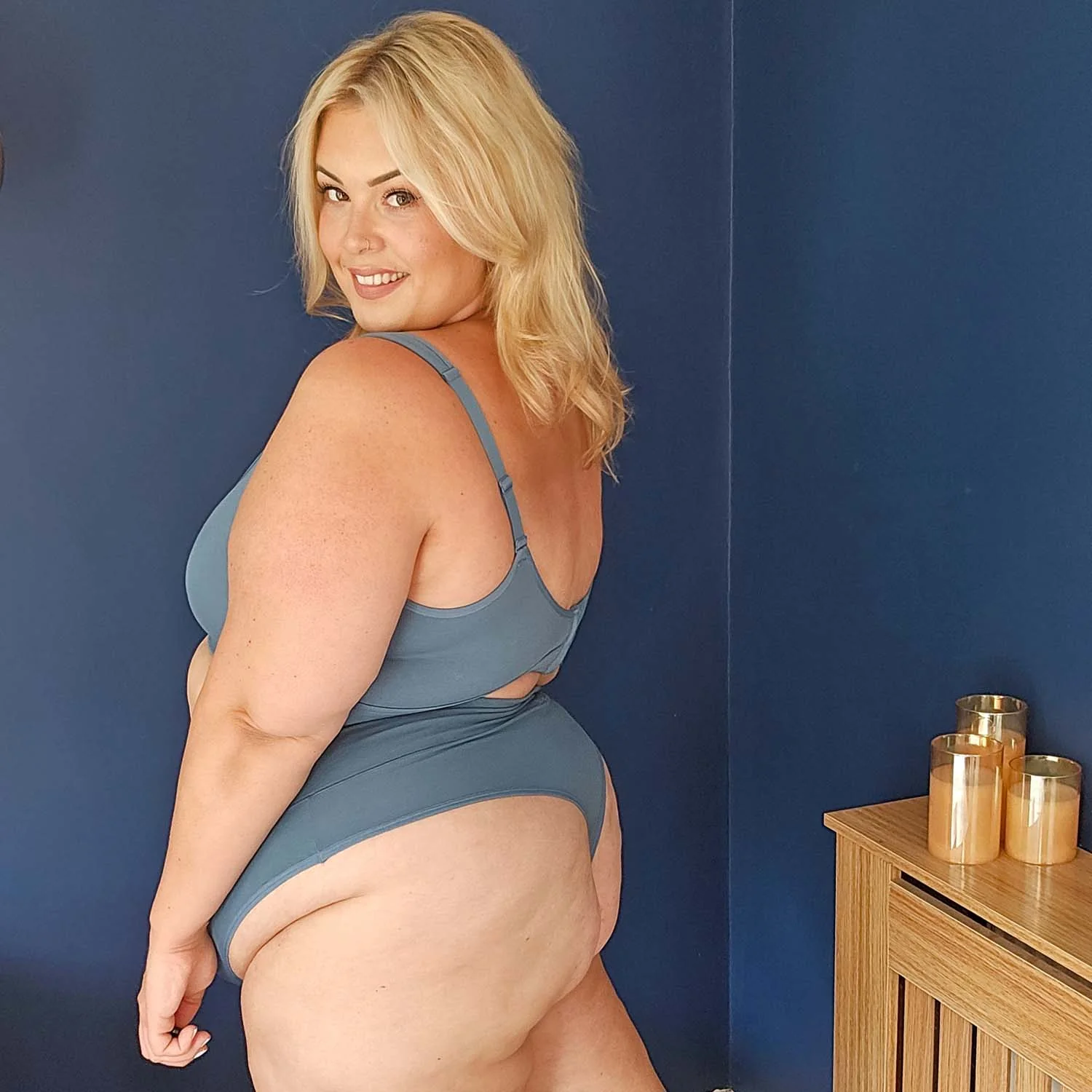 Organic Cotton Bra - Denim - Image 23