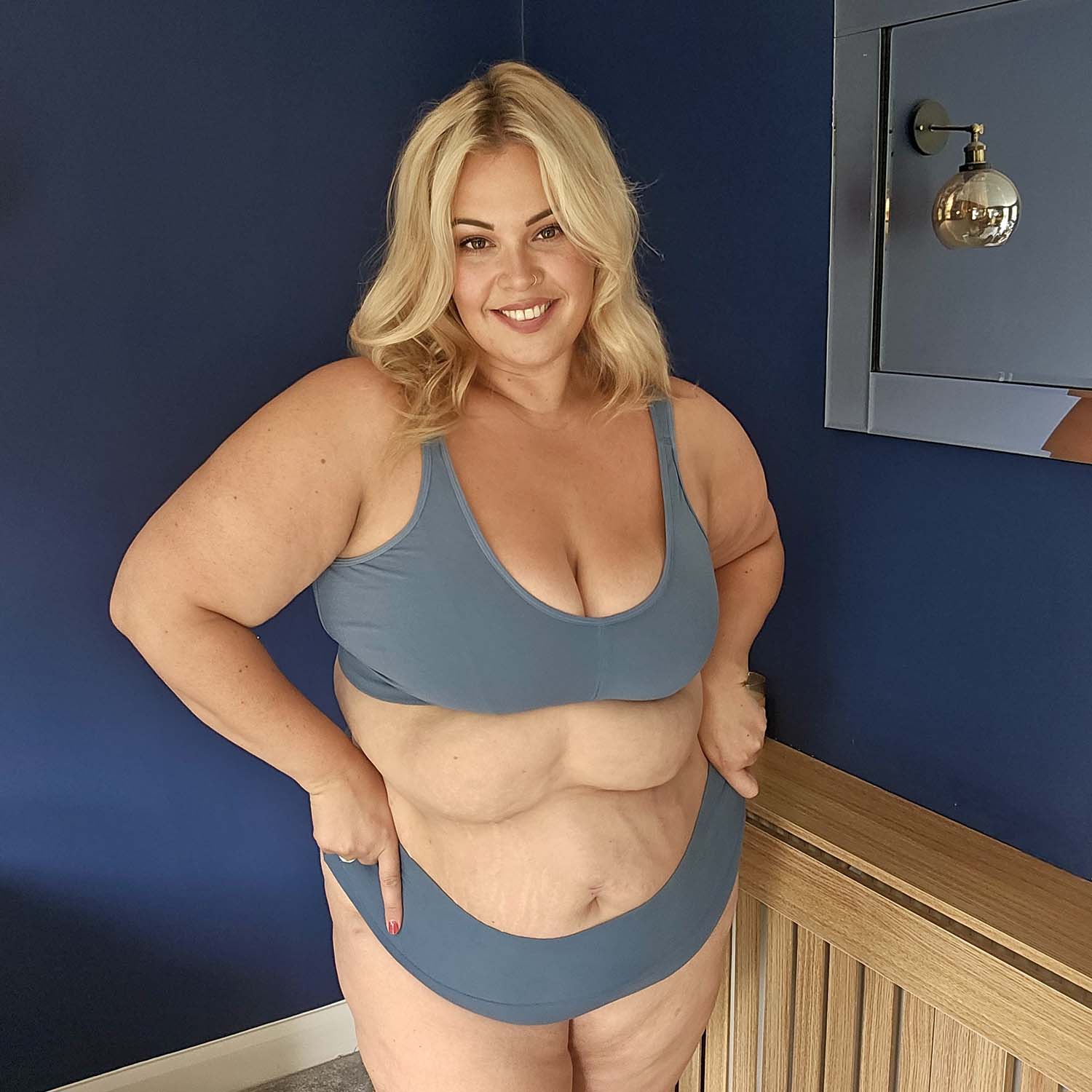 Organic Cotton Bra - Denim - Image 25