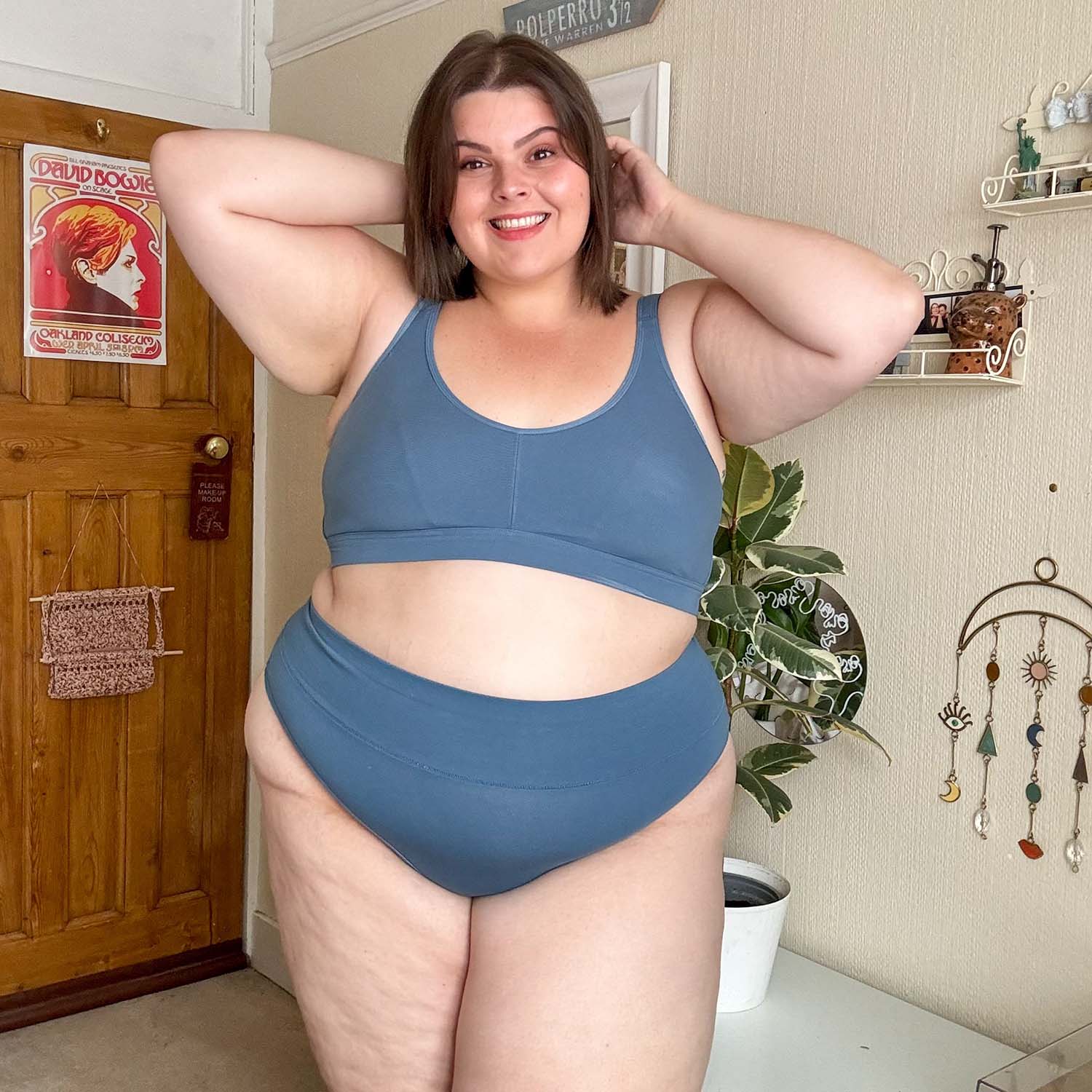 Organic Cotton Bra - Denim - Image 29