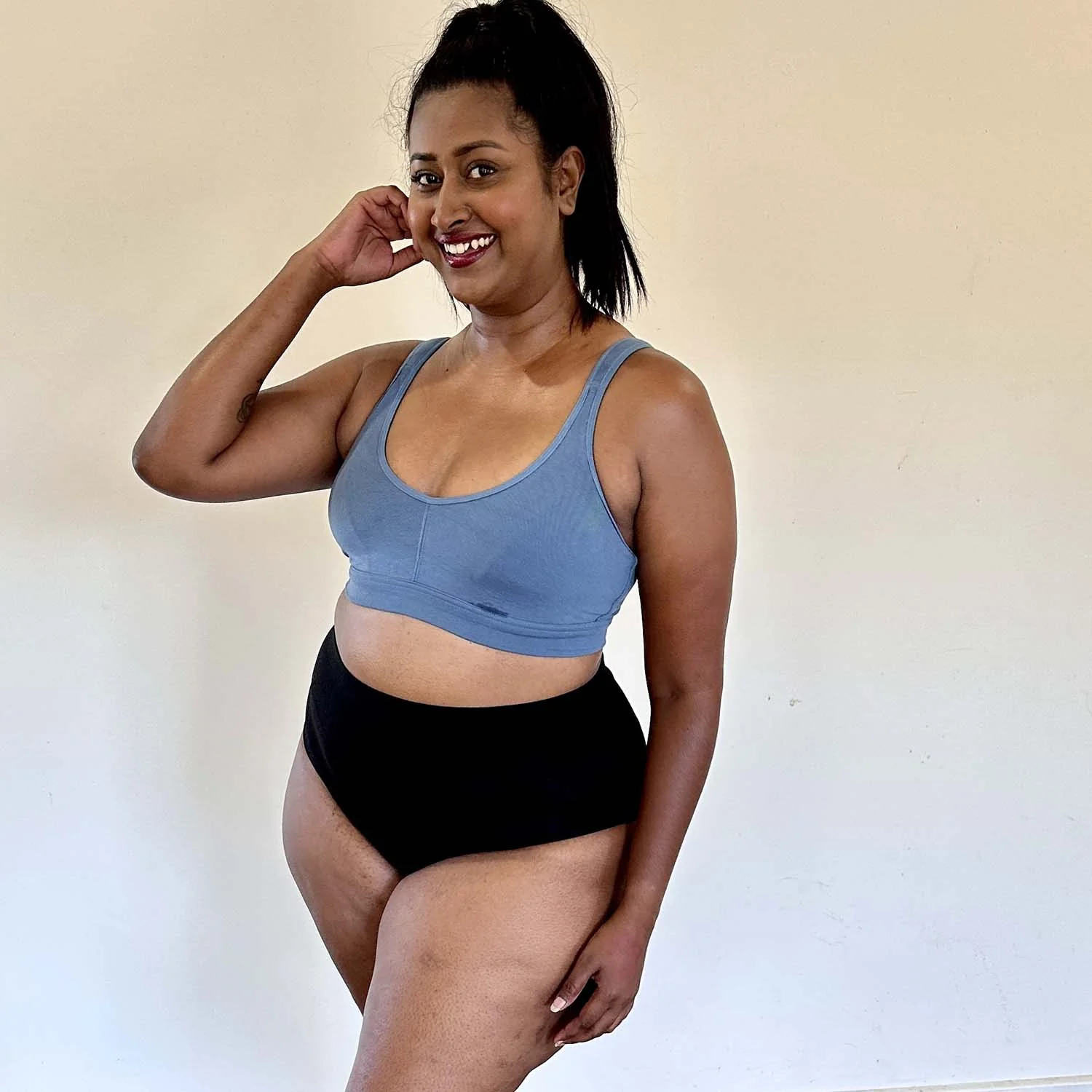 Organic Cotton Bra - Denim - Image 6