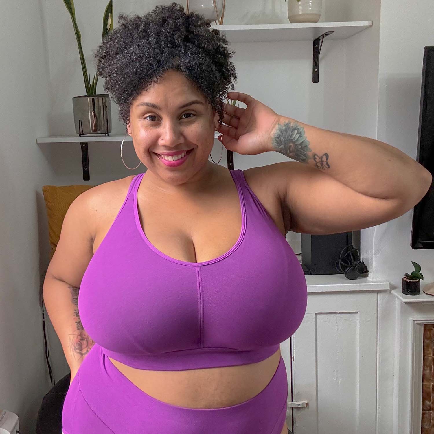 Organic Cotton Bra - Grape Escape - Image 10