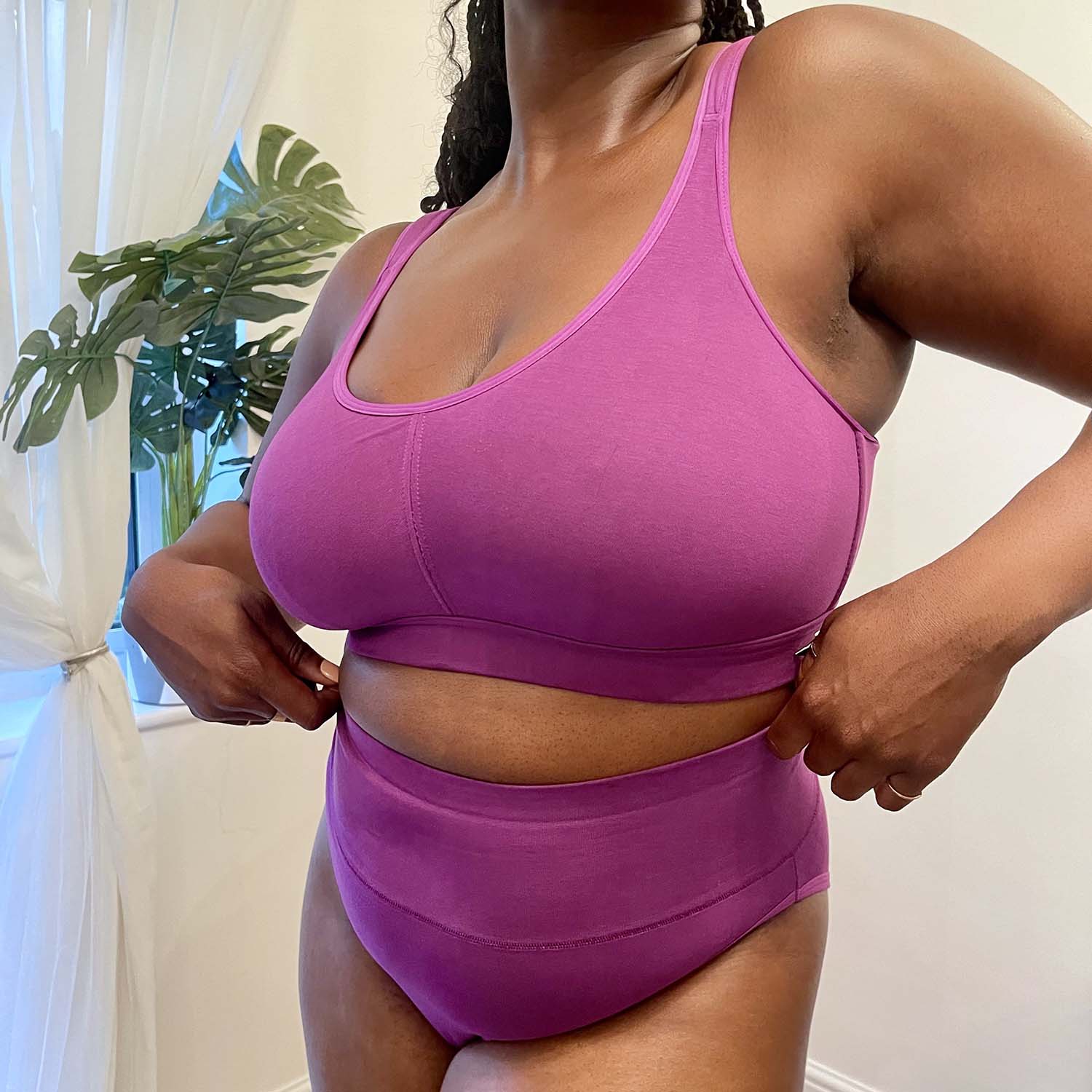 Organic Cotton Bra - Grape Escape - Image 11