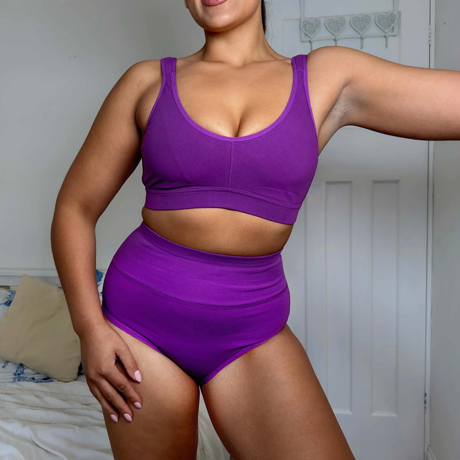 Organic Cotton Bra - Grape Escape - Image 12