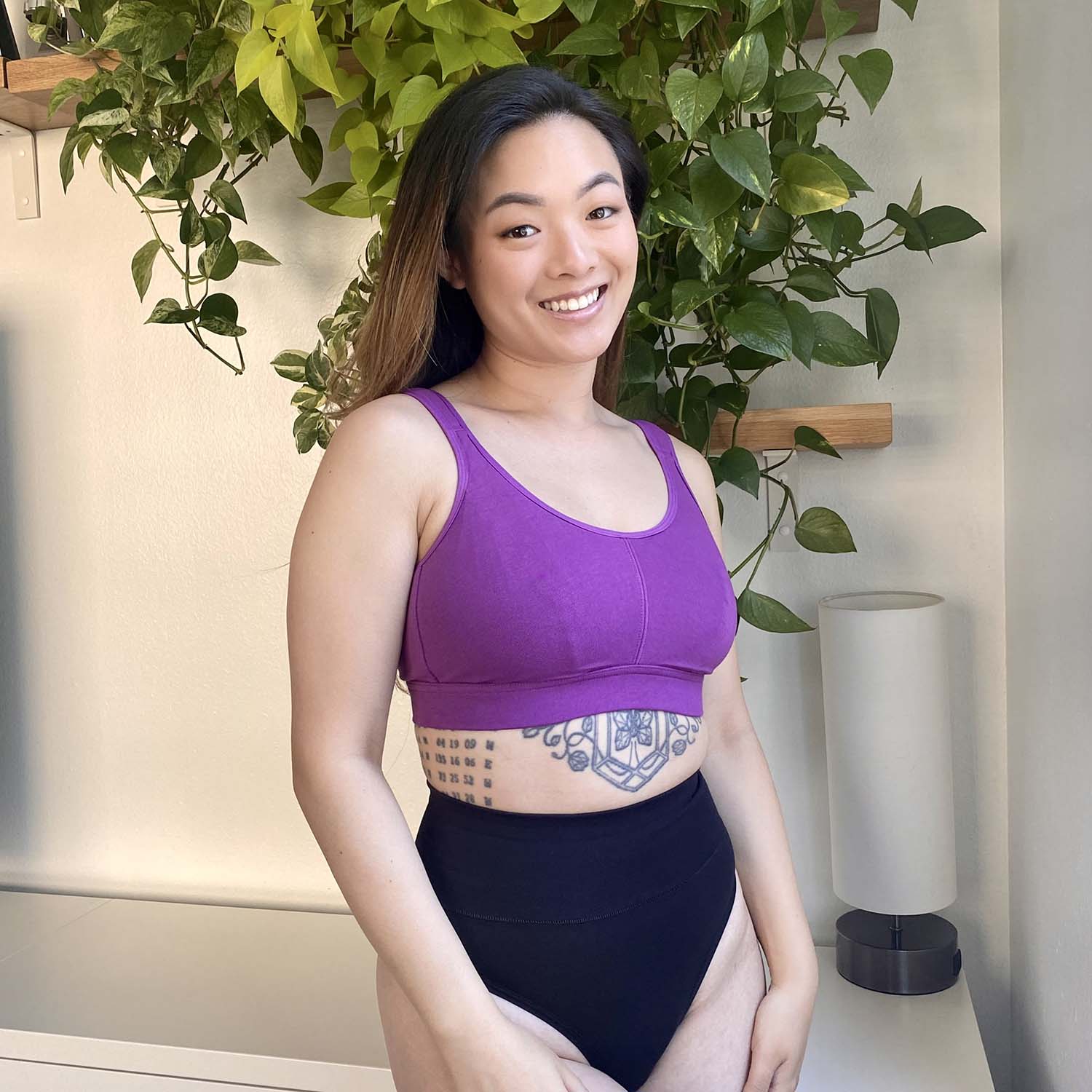 Organic Cotton Bra - Grape Escape - Image 15