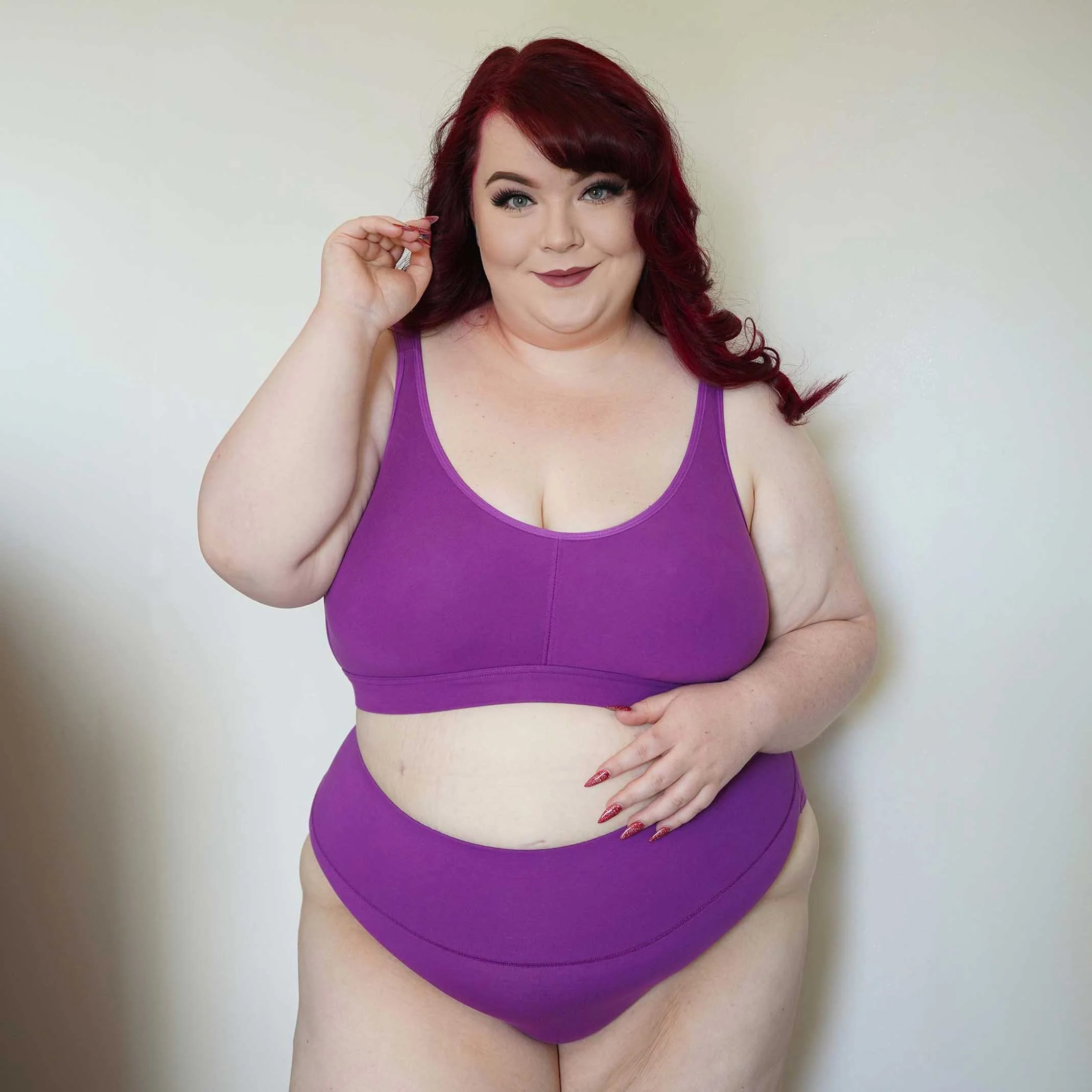 Organic Cotton Bra - Grape Escape - Image 17