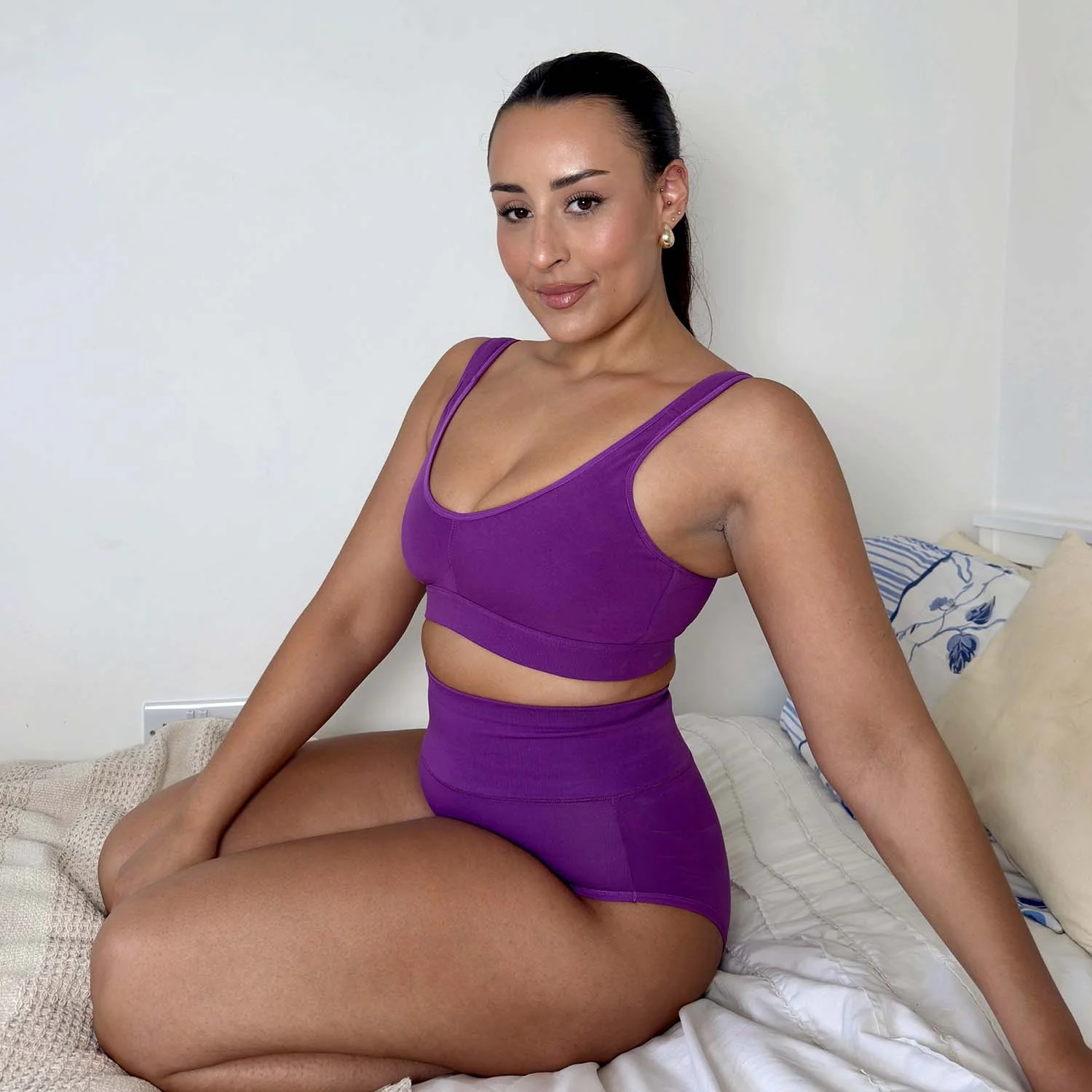 Organic Cotton Bra - Grape Escape - Image 18