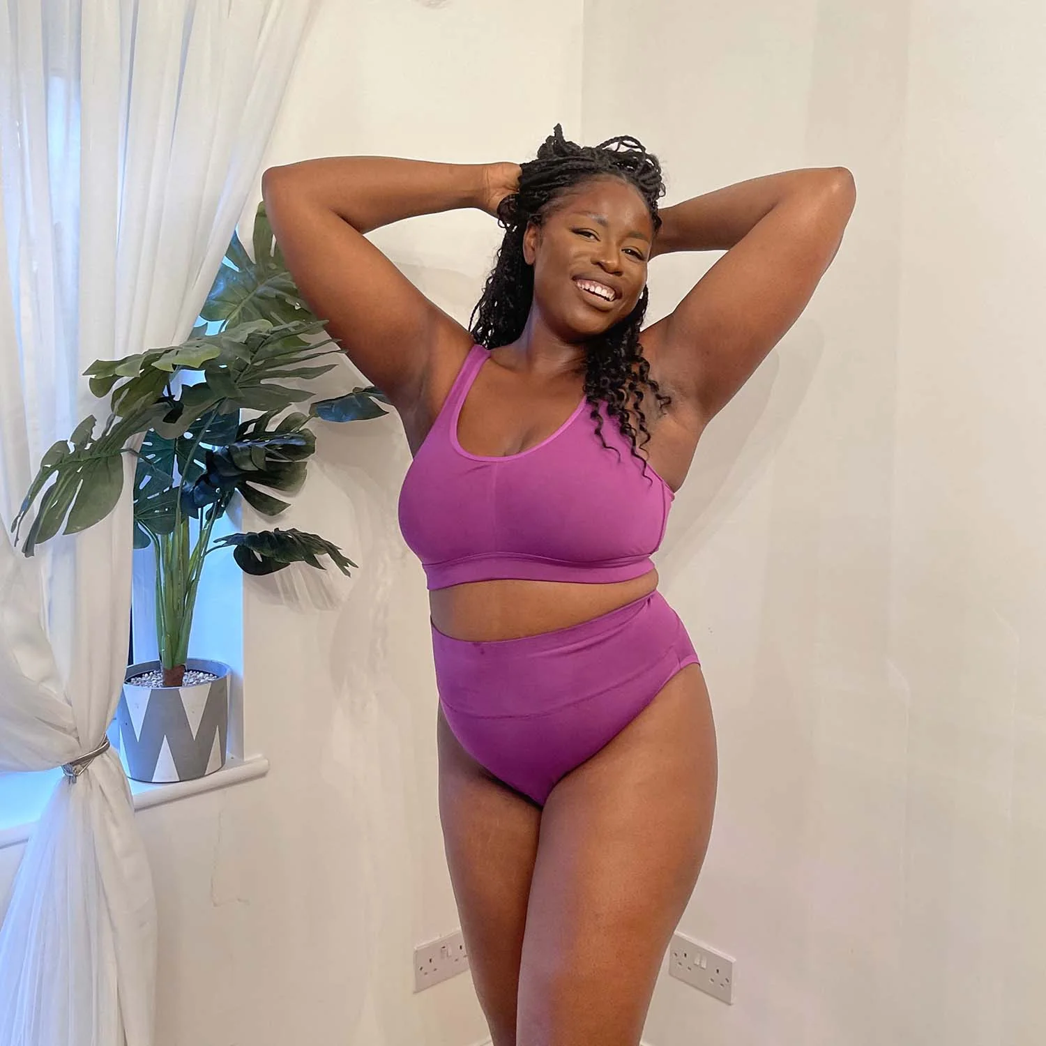 Organic Cotton Bra - Grape Escape - Image 19