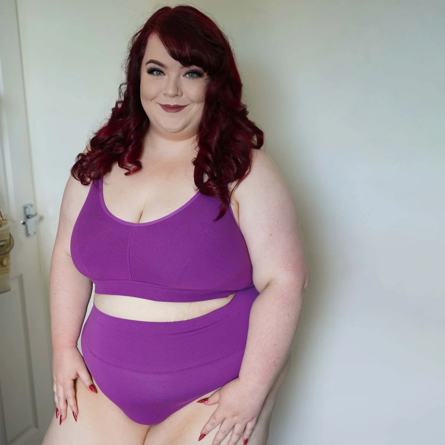 Organic Cotton Bra - Grape Escape - Image 21