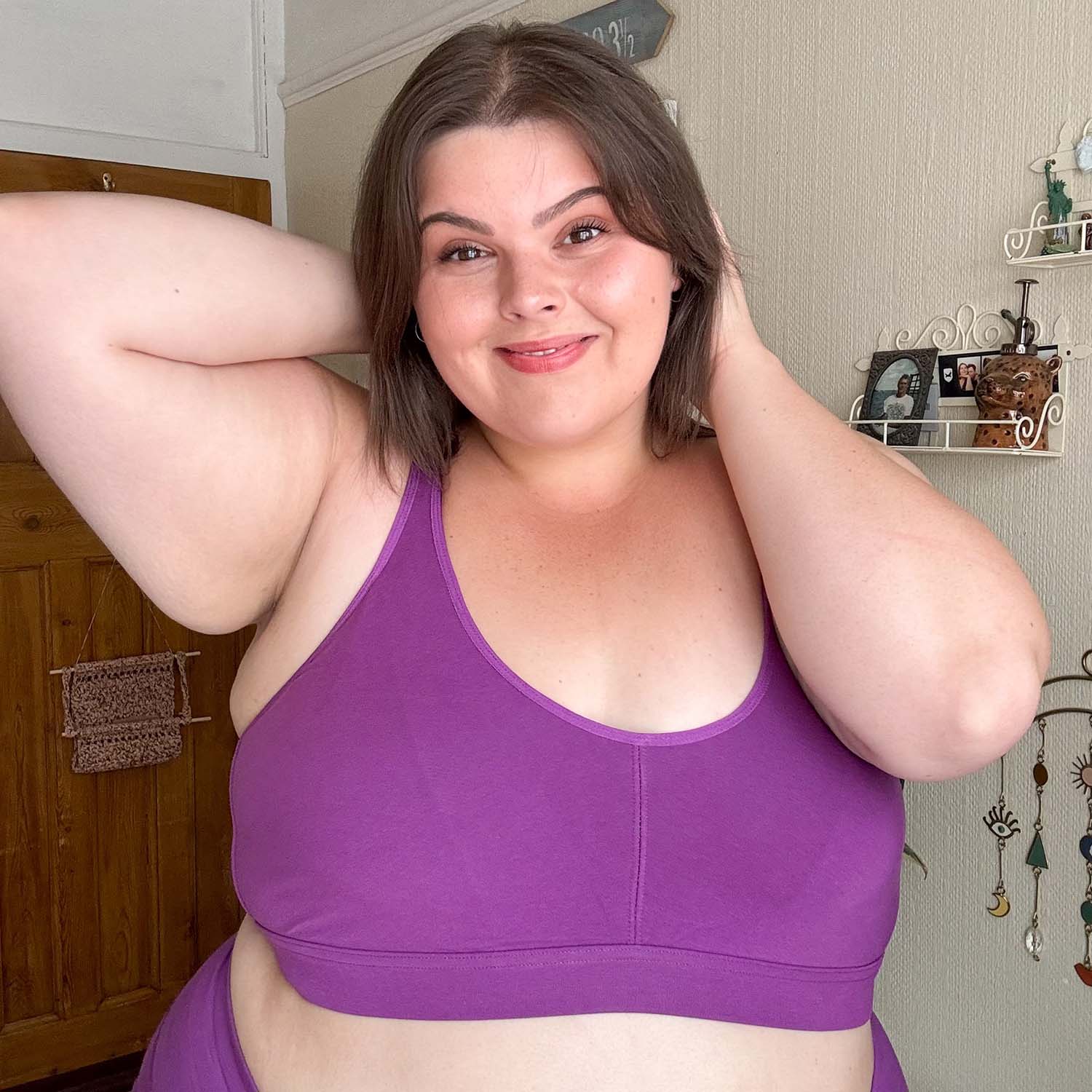 Organic Cotton Bra - Grape Escape - Image 23