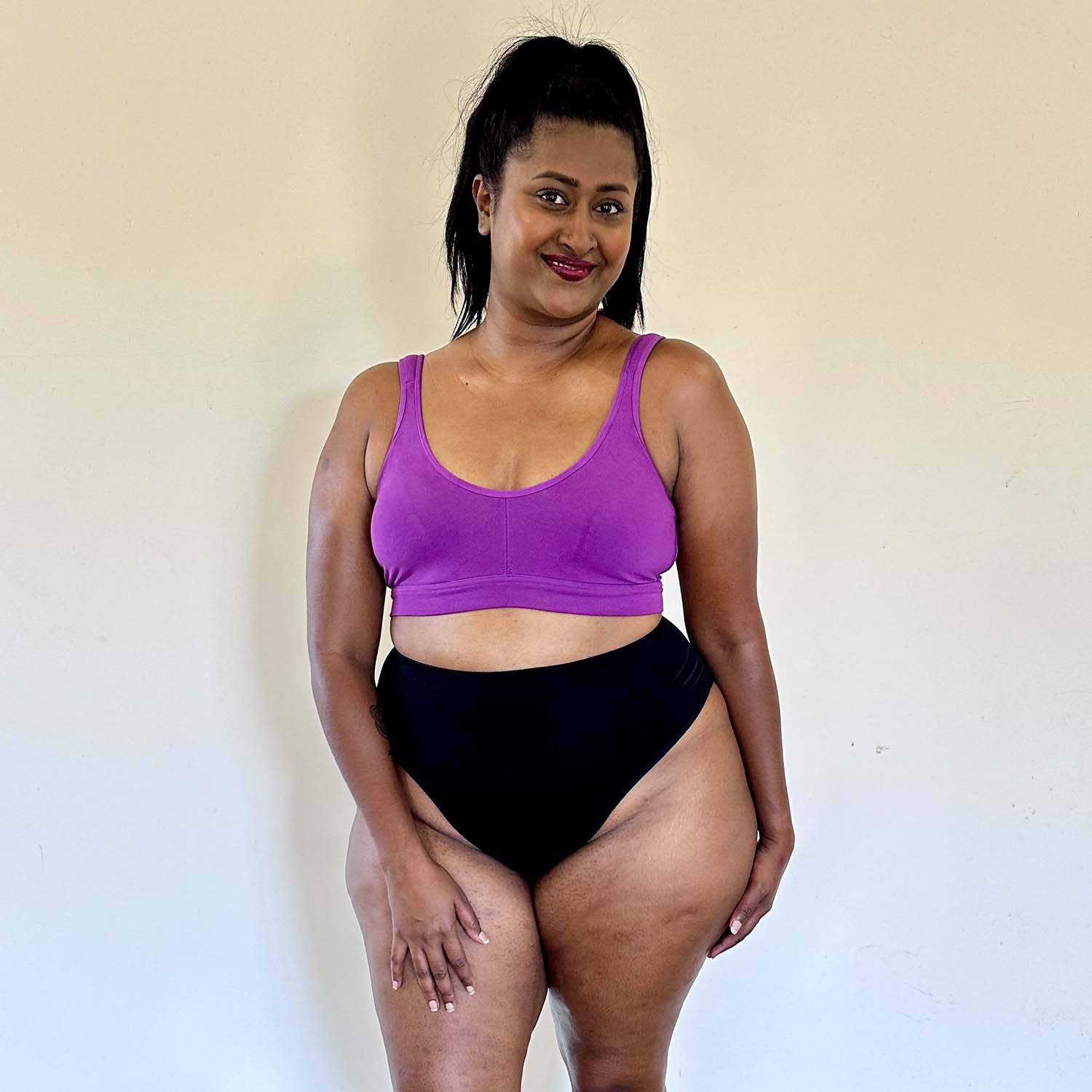 Organic Cotton Bra - Grape Escape - Image 24