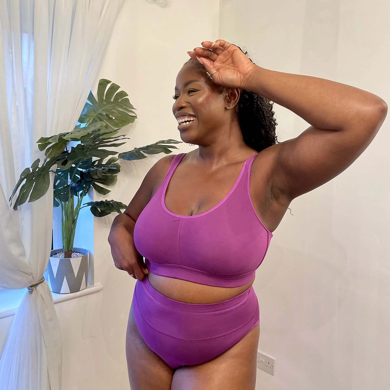 Organic Cotton Bra - Grape Escape - Image 3