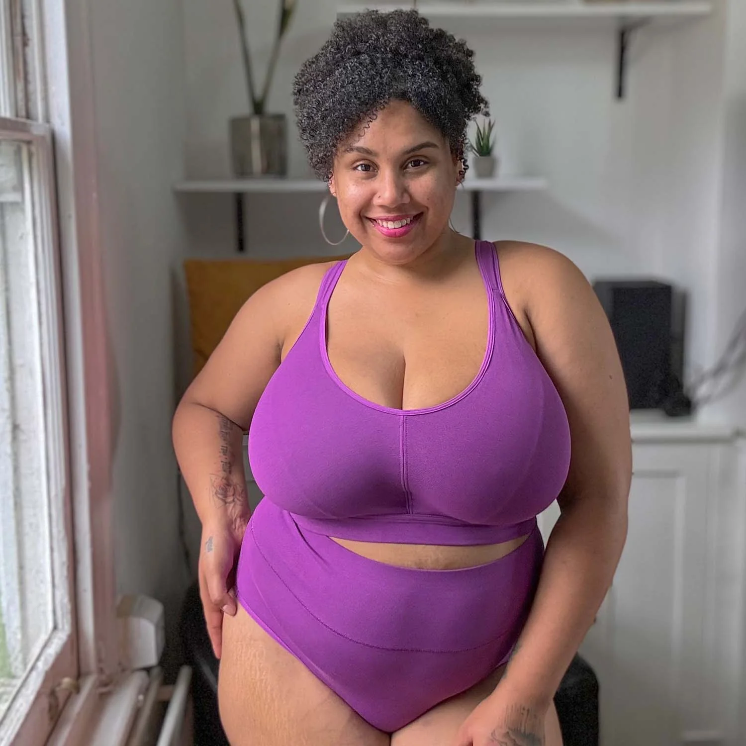 Organic Cotton Bra - Grape Escape - Image 4