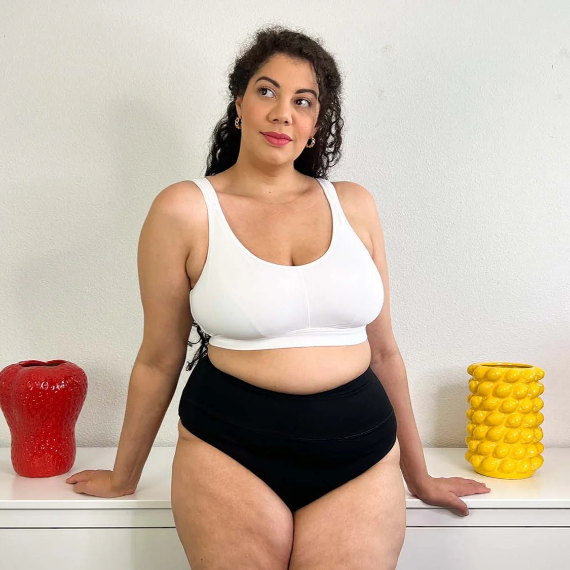 Organic Cotton Bra - White - Image 3