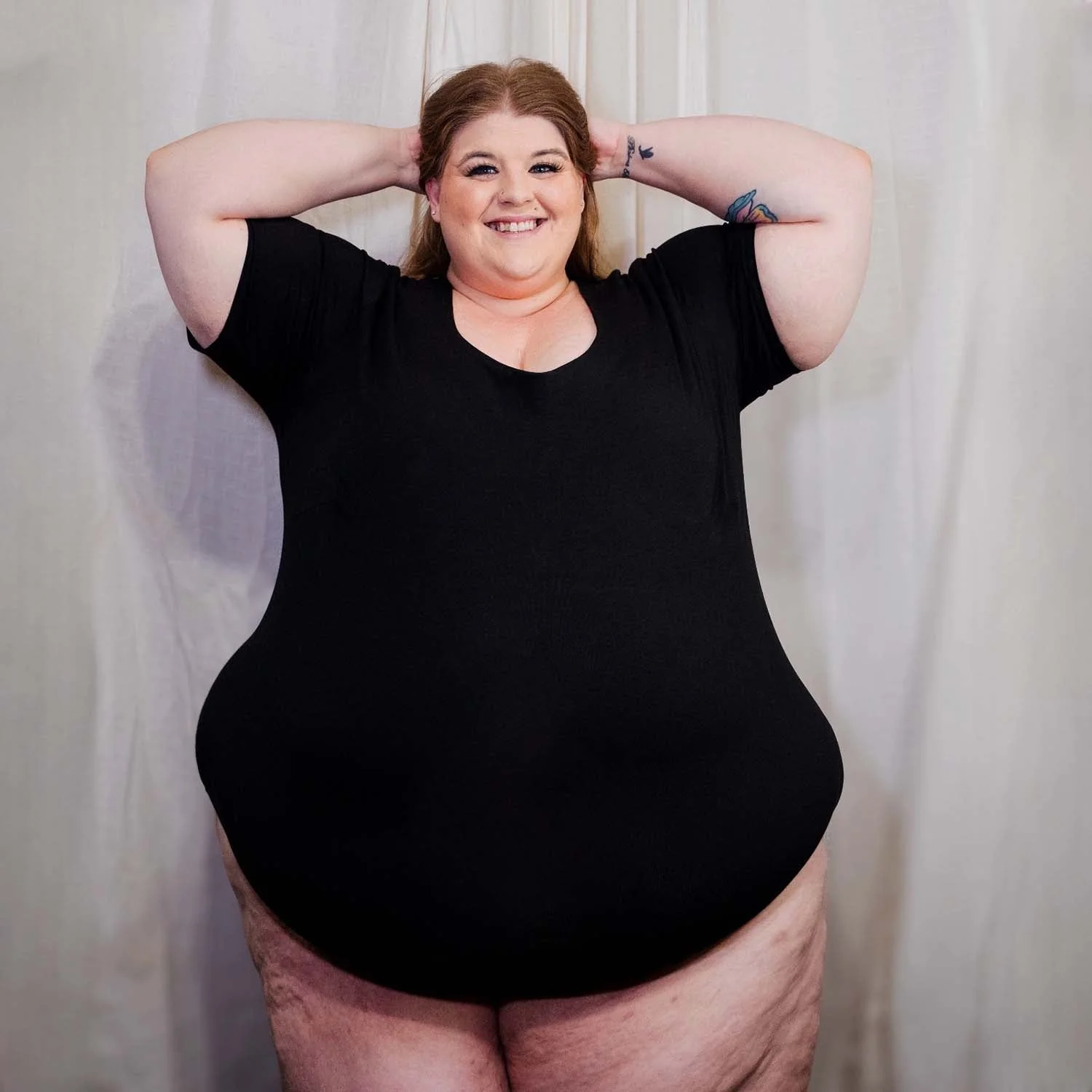 Short Sleeve Cotton Bodysuit - Black - Image 7