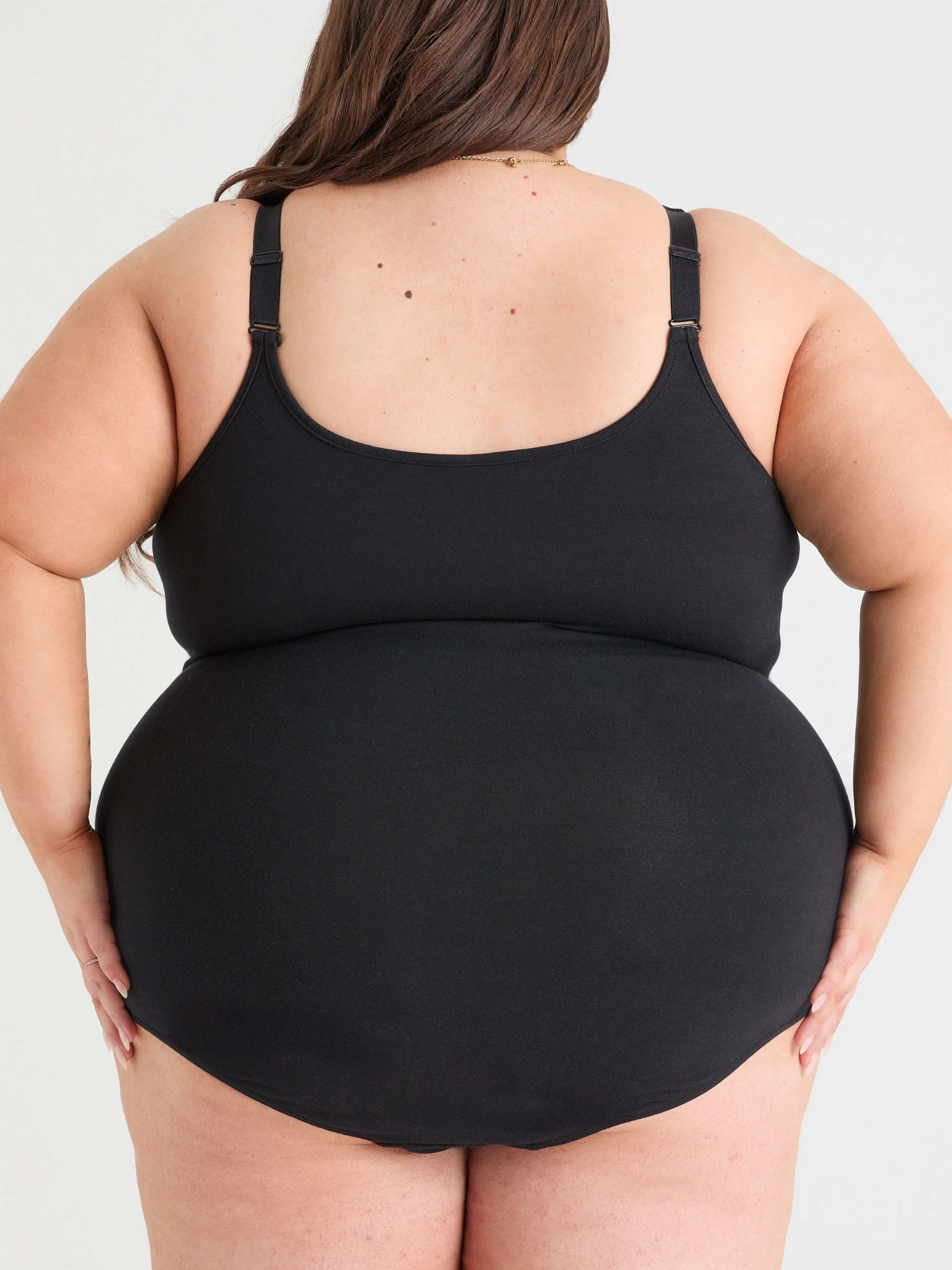 Strappy Cotton Bodysuit - Black - Image 4