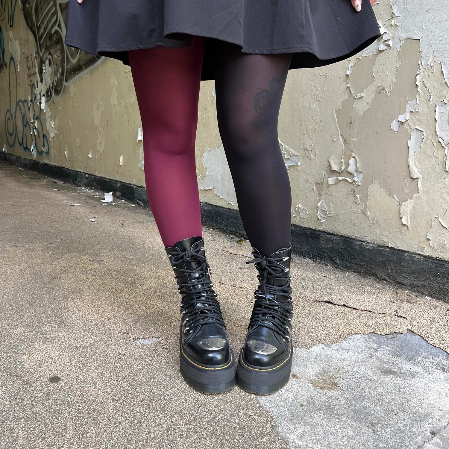 80 Denier Duo Tights - Crimson Shadow - Image 8