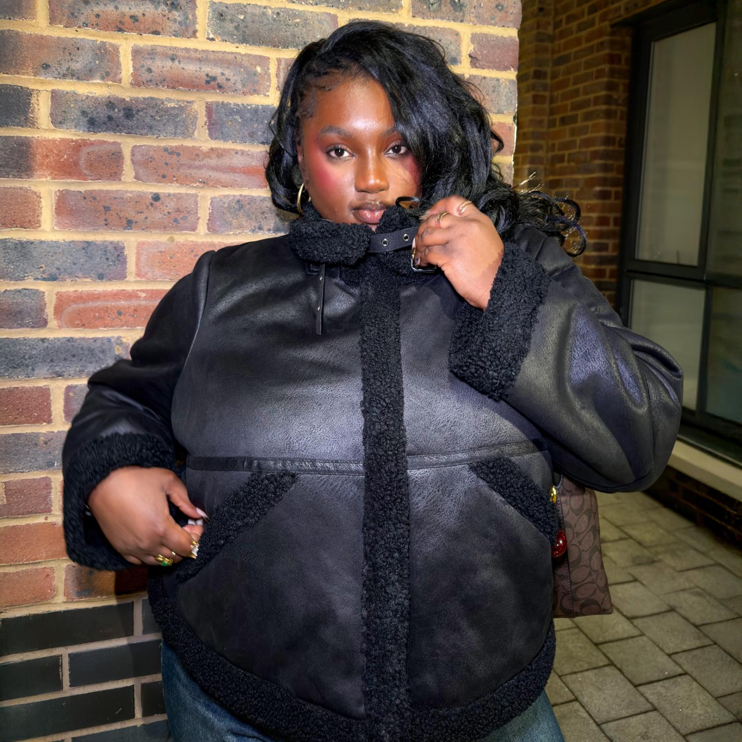 Bessie Aviator Jacket - Black - Image 22