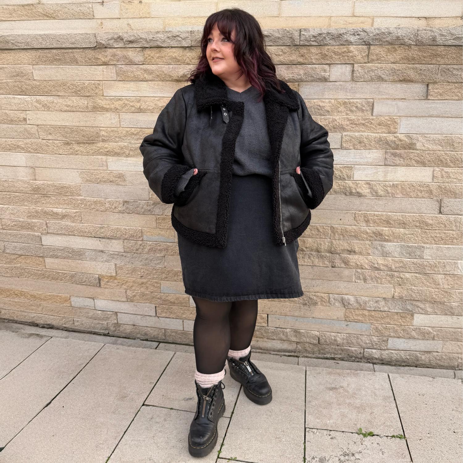 Bessie Aviator Jacket - Black - Image 23