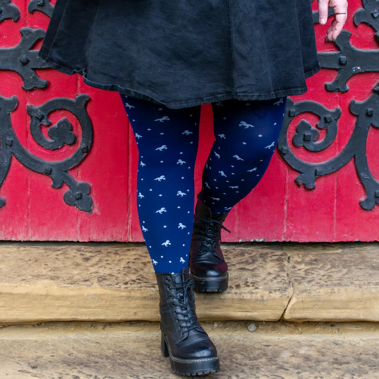 80 Denier Opaque Tights - Dinky Horses - Image 2