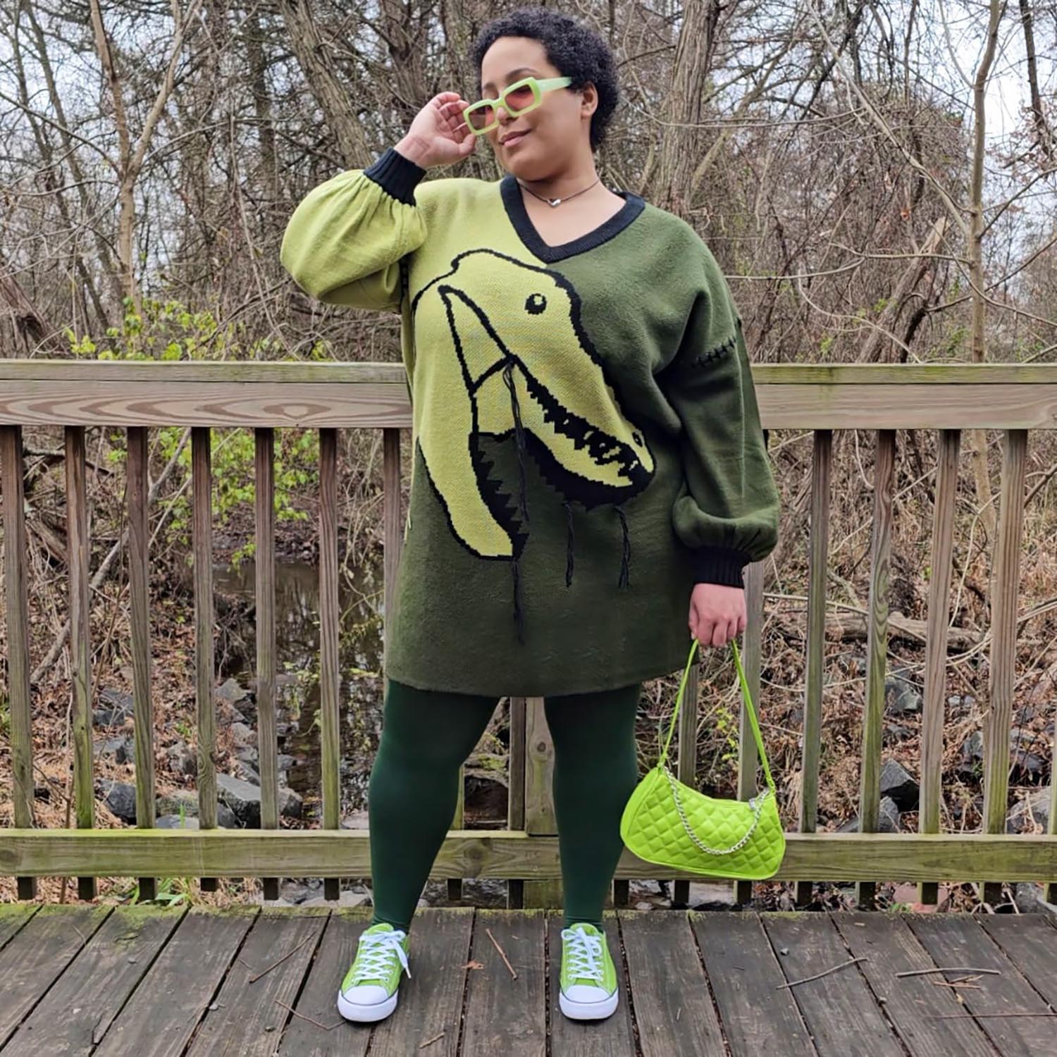 Dinosaur Jumper Dress - Rex - Image 12