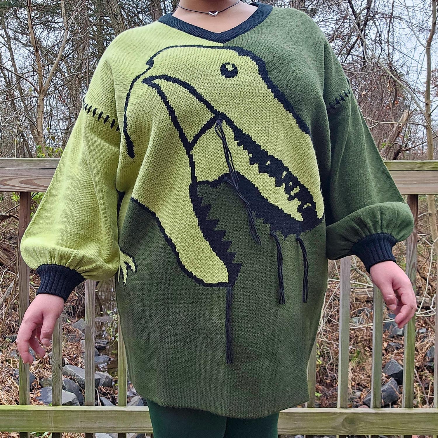 Dinosaur Jumper Dress - Rex - Image 14